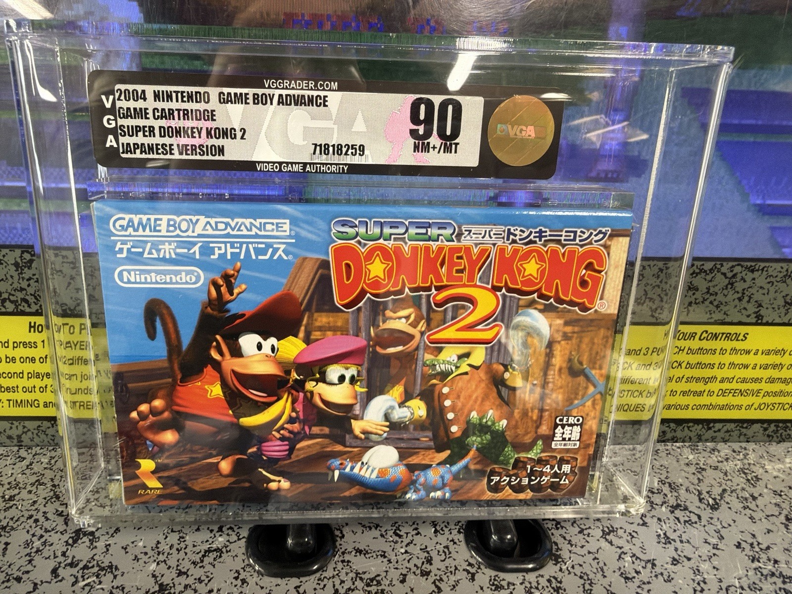 2004 Nintendo Game Boy Advance Super Donkey Kong 2 Japan VGA 90 NM+/MT Sealed