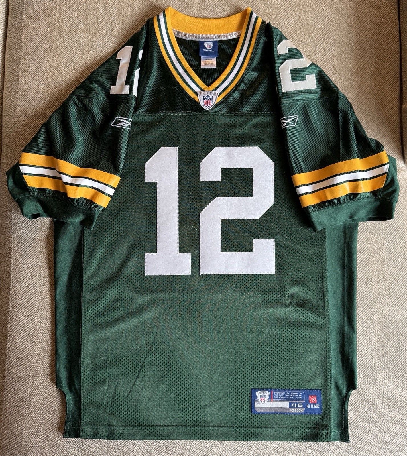 Reebok NFL Green Bay Packers Aaron Rodgers Authentic Home Jersey 46 Supe G2U Reebok NFL Green Bay Packers Aaron Rodgers Authentic Home Jersey 46 Supe G2U