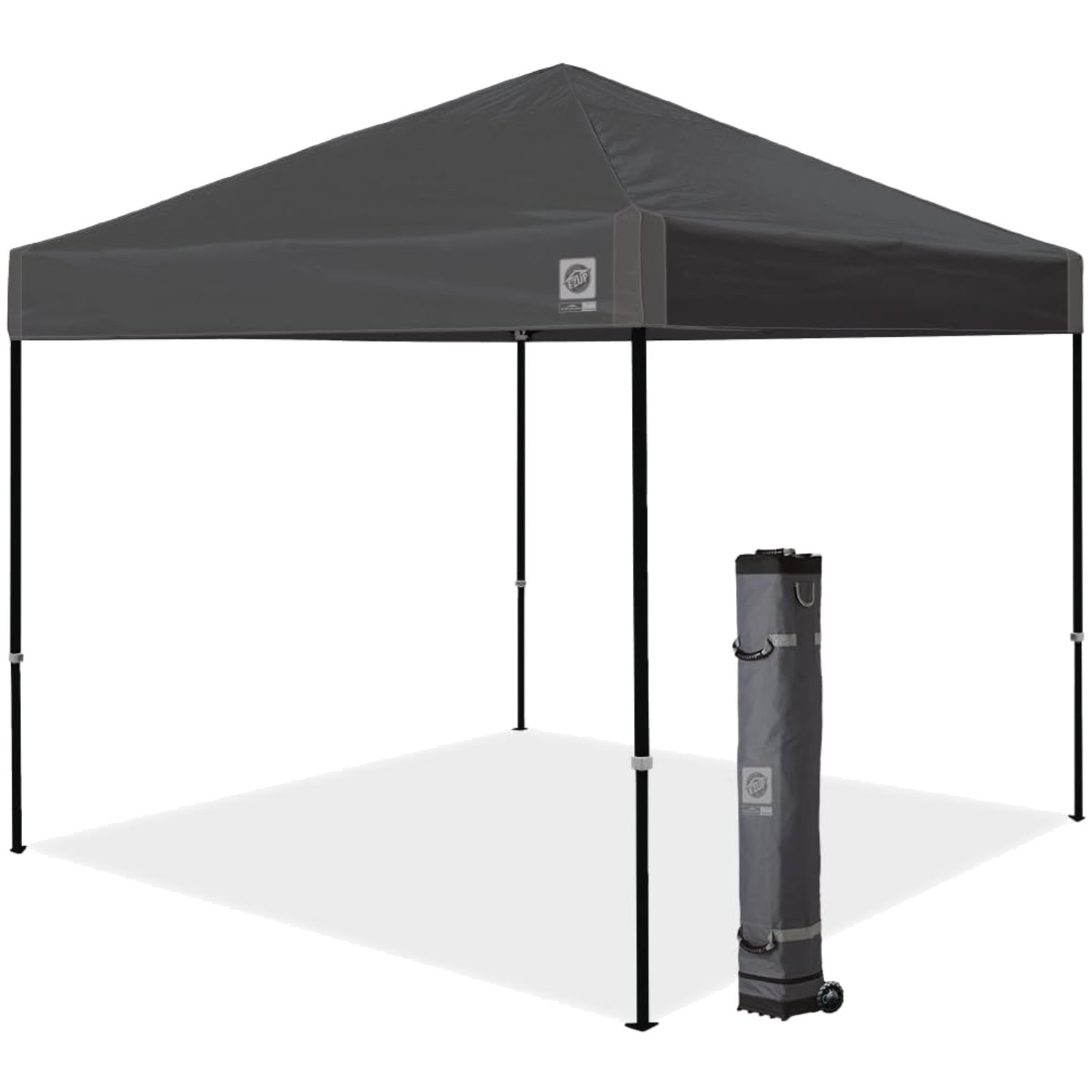 Ambassador Instant Pop Up Canopy Tent, 10x10 ft, Steel Gray
