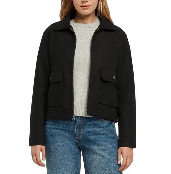 NWT Banana Republic Women\'s XS Black Polyester Jacket With Front Pockets