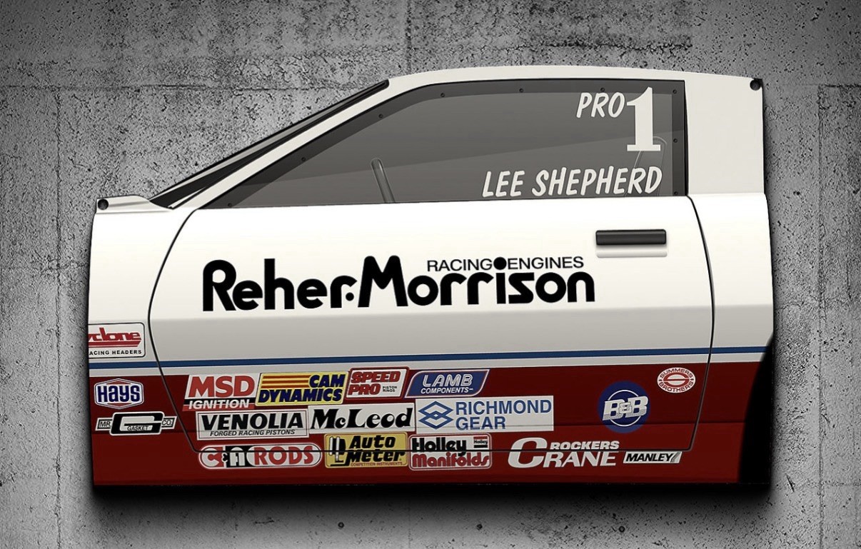 WOW Curved Chevrolet Reher-Morrison Camaro Race Car Door Sign