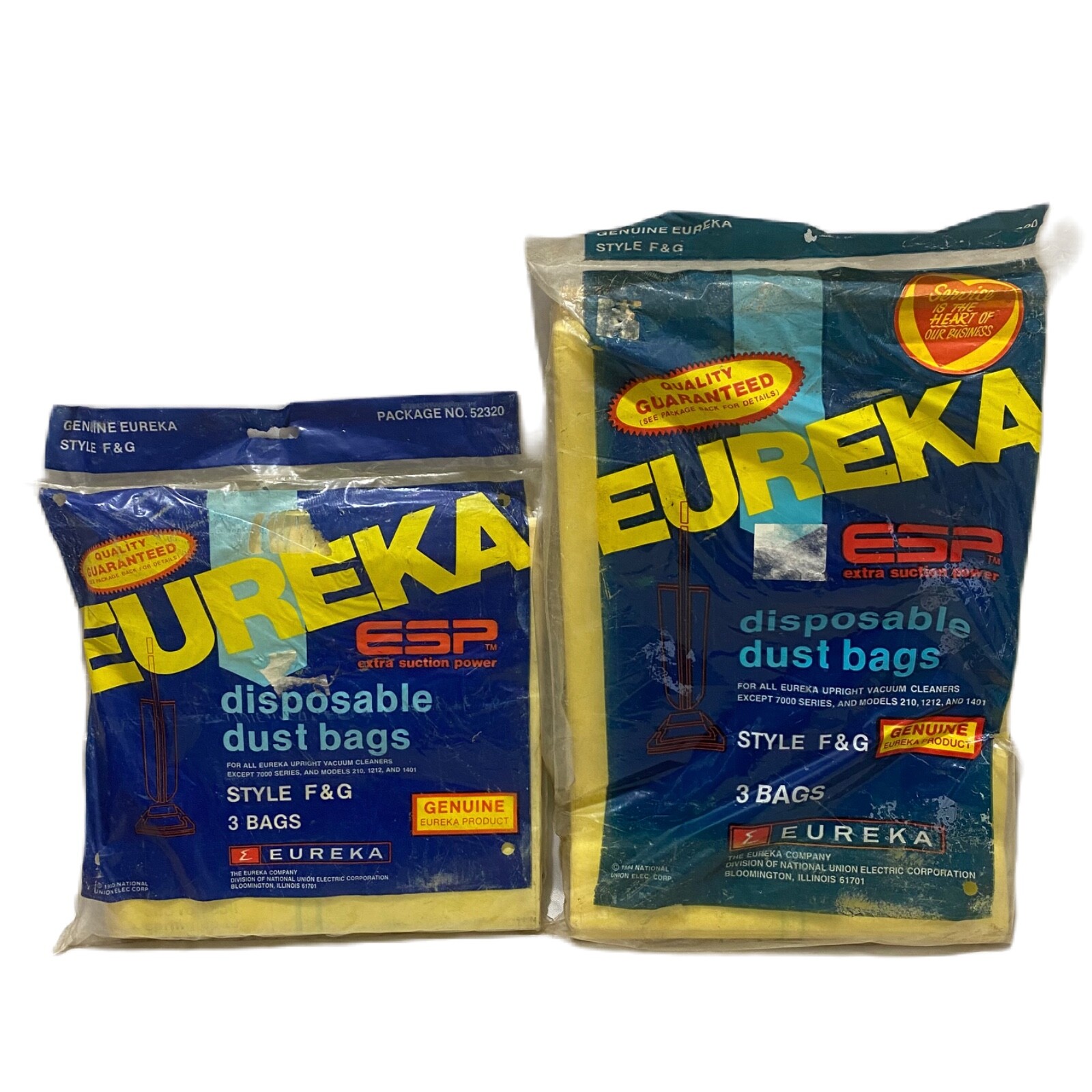 Eureka F & G 52320 Vacuum Bag Vintage Lot 2 Packs of 3 Bags Opened Complete