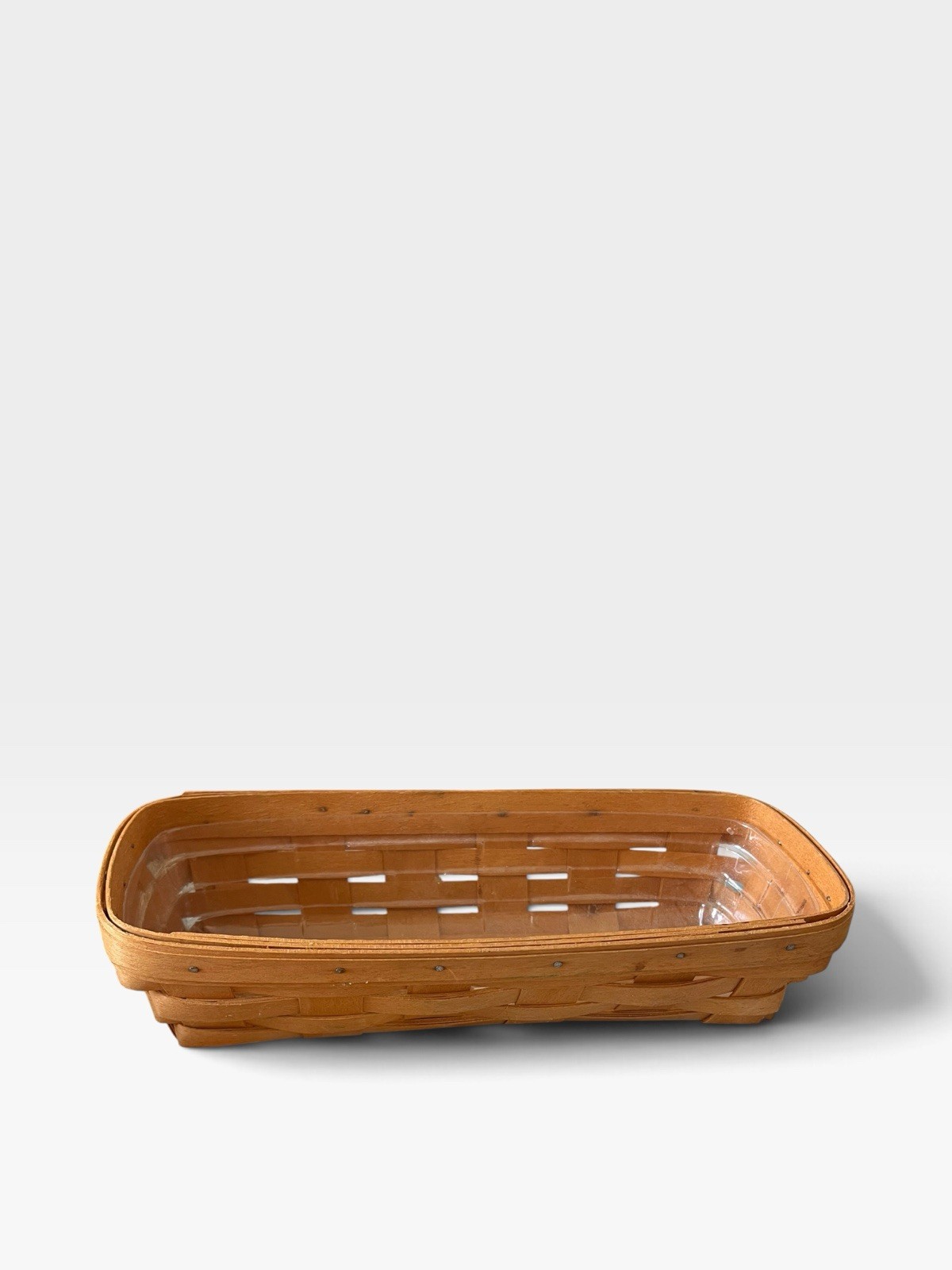 Vintage 1992 Longaberger Basket 11 Inch Long Signed Bread Country W Liner Farm