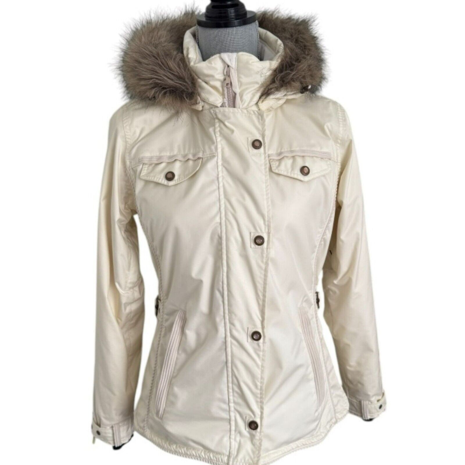 Obermeyer Ski Snowboard Dolly Jacket With Removable Faux Fur Hood Women\'s SZ 4