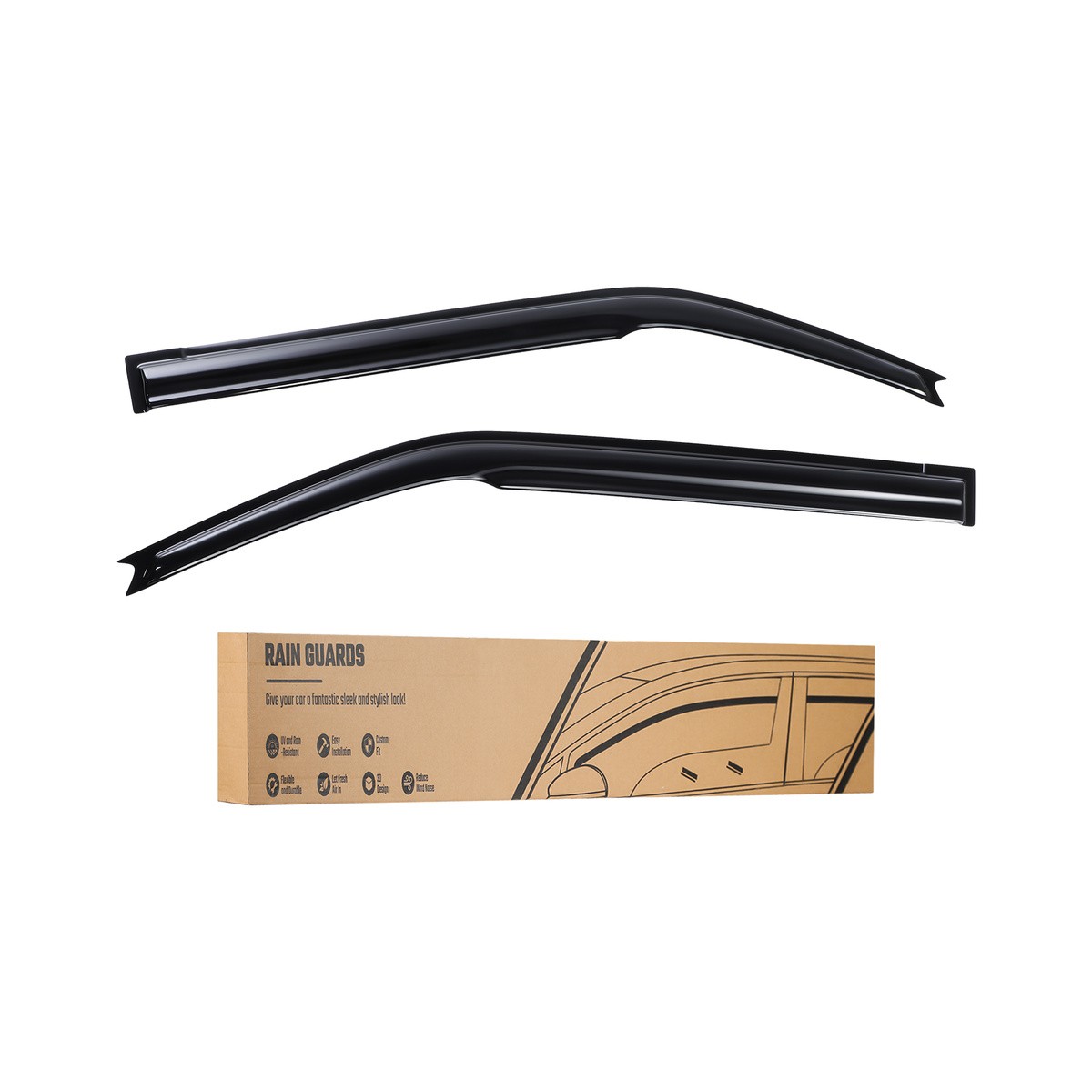 Window Deflector Sun Rain Guards for 2011 2016 Vent Visor Sun Rain Guard