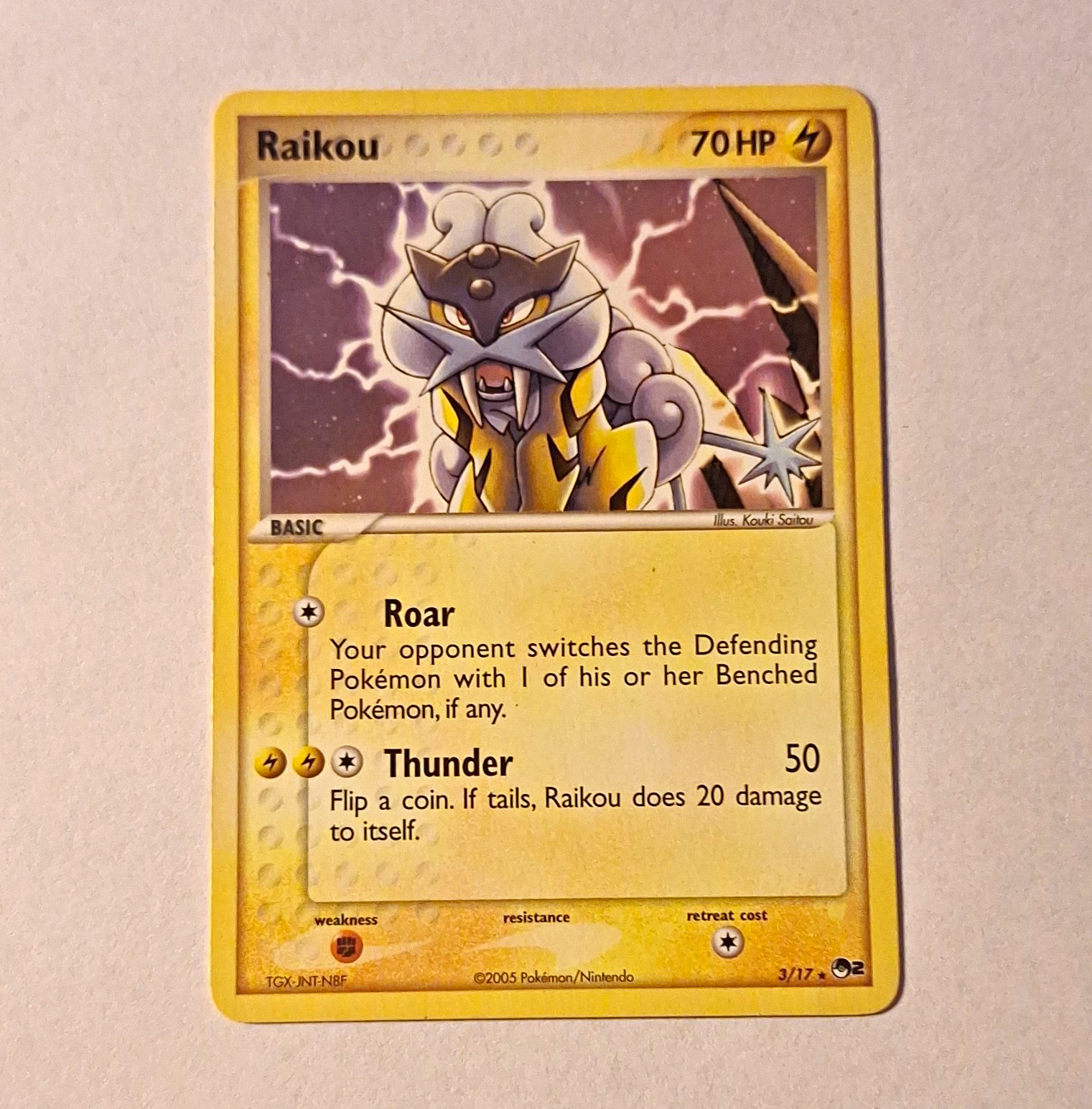 Pokémon TCG Raikou 003/017 POP Series 2 Holo Rare English 2005 Pokémon TCG Raikou 003/017 POP Series 2 Holo Rare English 2005