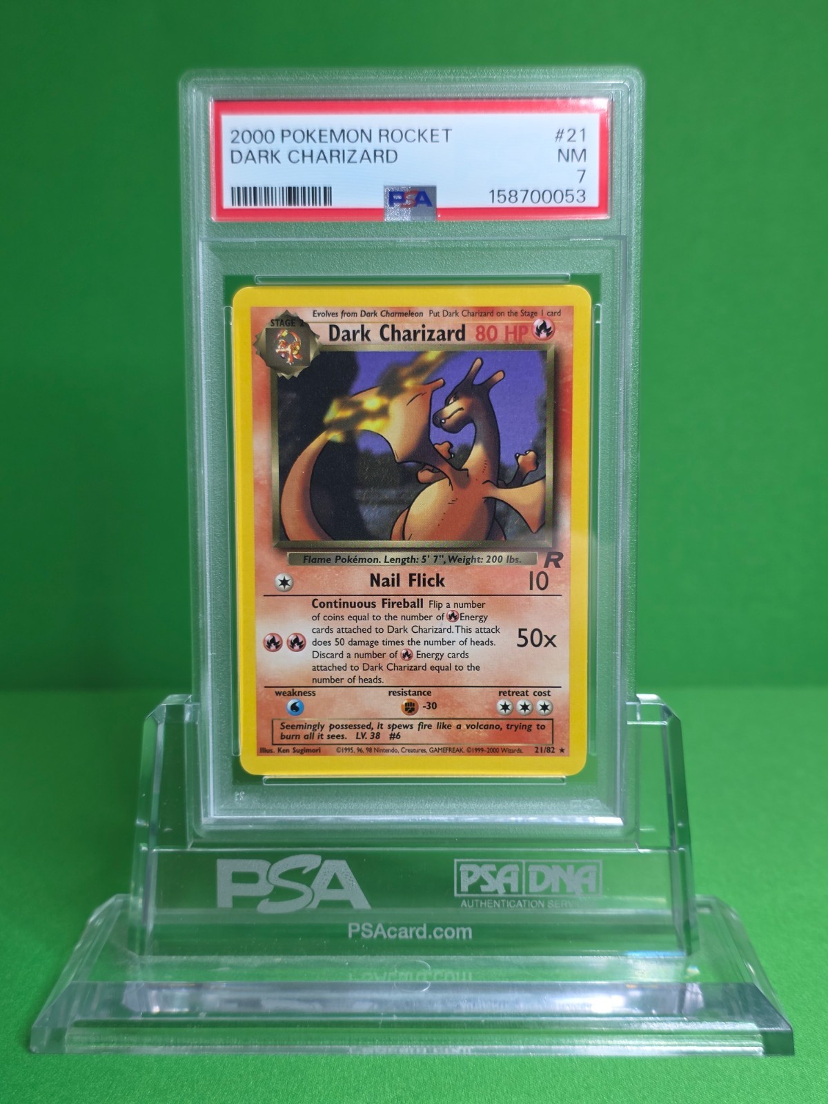 POKEMON 2000 ROCKET DARK CHARIZARD HOLO 4 PSA 1 POKEMON 2000 ROCKET DARK CHARIZARD HOLO 4 PSA 1
