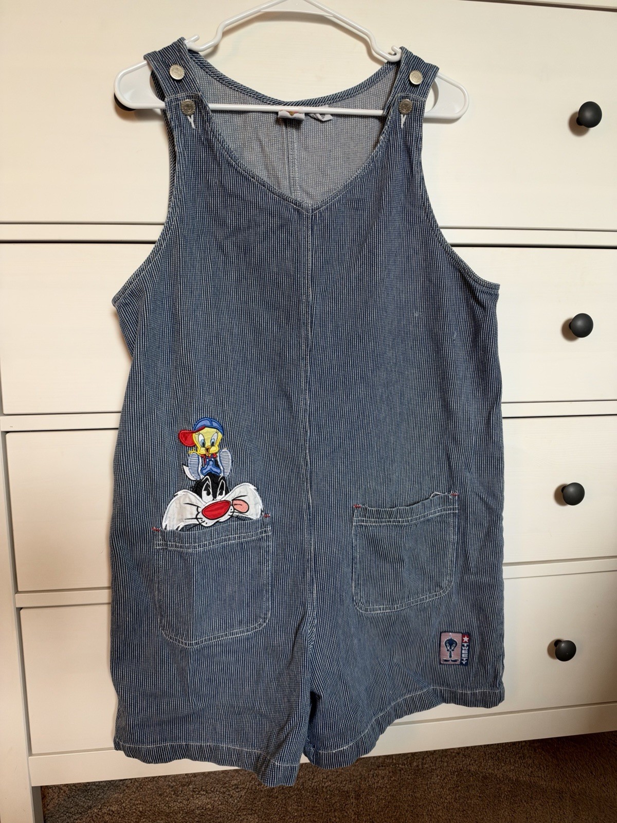 1980/1990’S Vintage Looney Tunes Overalls From Warner Brothers Studios Size L 1980/1990’S Vintage Looney Tunes Overalls From Warner Brothers Studios Size L