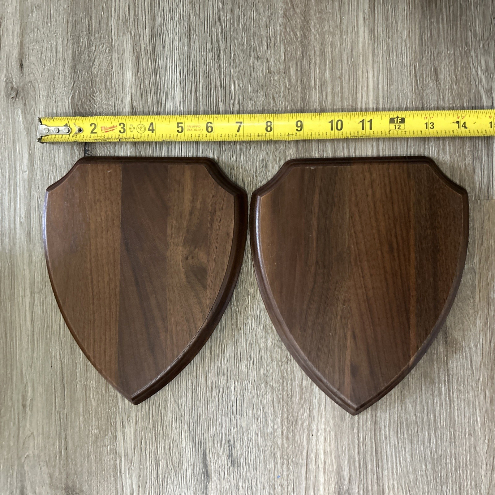 2 VTG  WOOD SHIELD PLAQUES  5