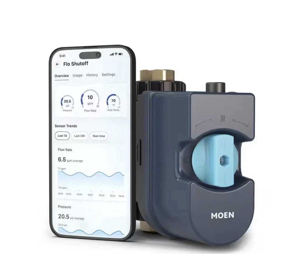 MOEN Flo 0.75 in Smart Water Monitor Automatic Water Shut Off Valve 900-001 MOEN Flo 0.75 in Smart Water Monitor Automatic Water Shut Off Valve 900-001