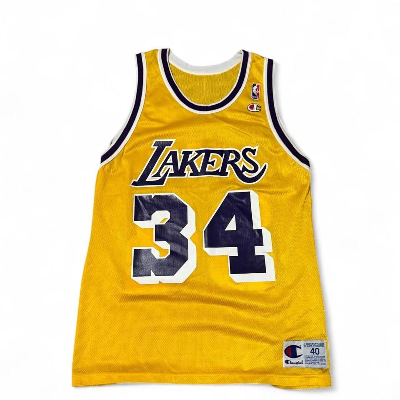 Vintage Los Angeles Lakers Shaquille O\'Neal Champion Jersey Sz 40 (Medium) Vintage Los Angeles Lakers Shaquille O\'Neal Champion Jersey Sz 40 (Medium)