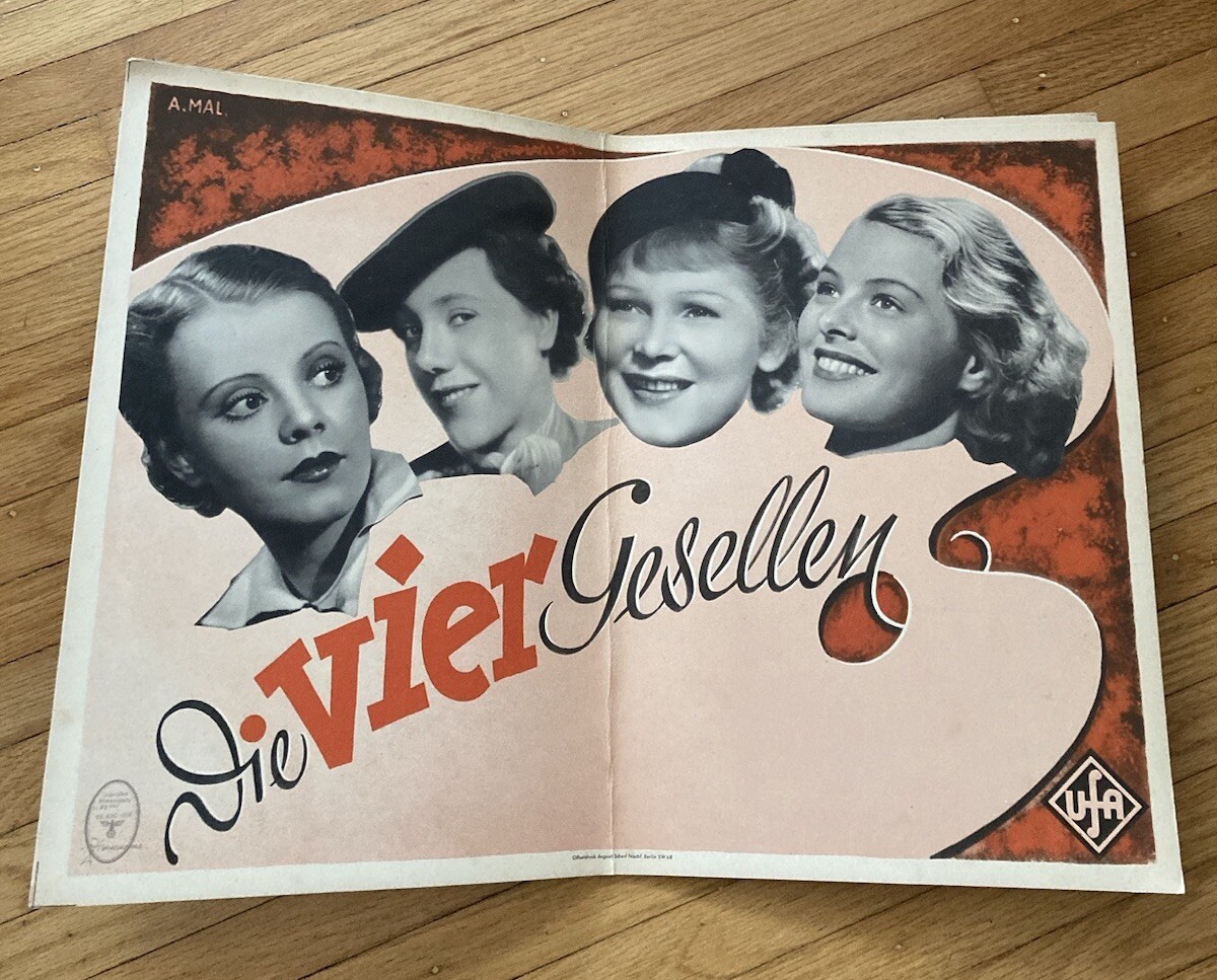 Afiche original DIE VIER Gesellen movie film poster ufa 1939 germany