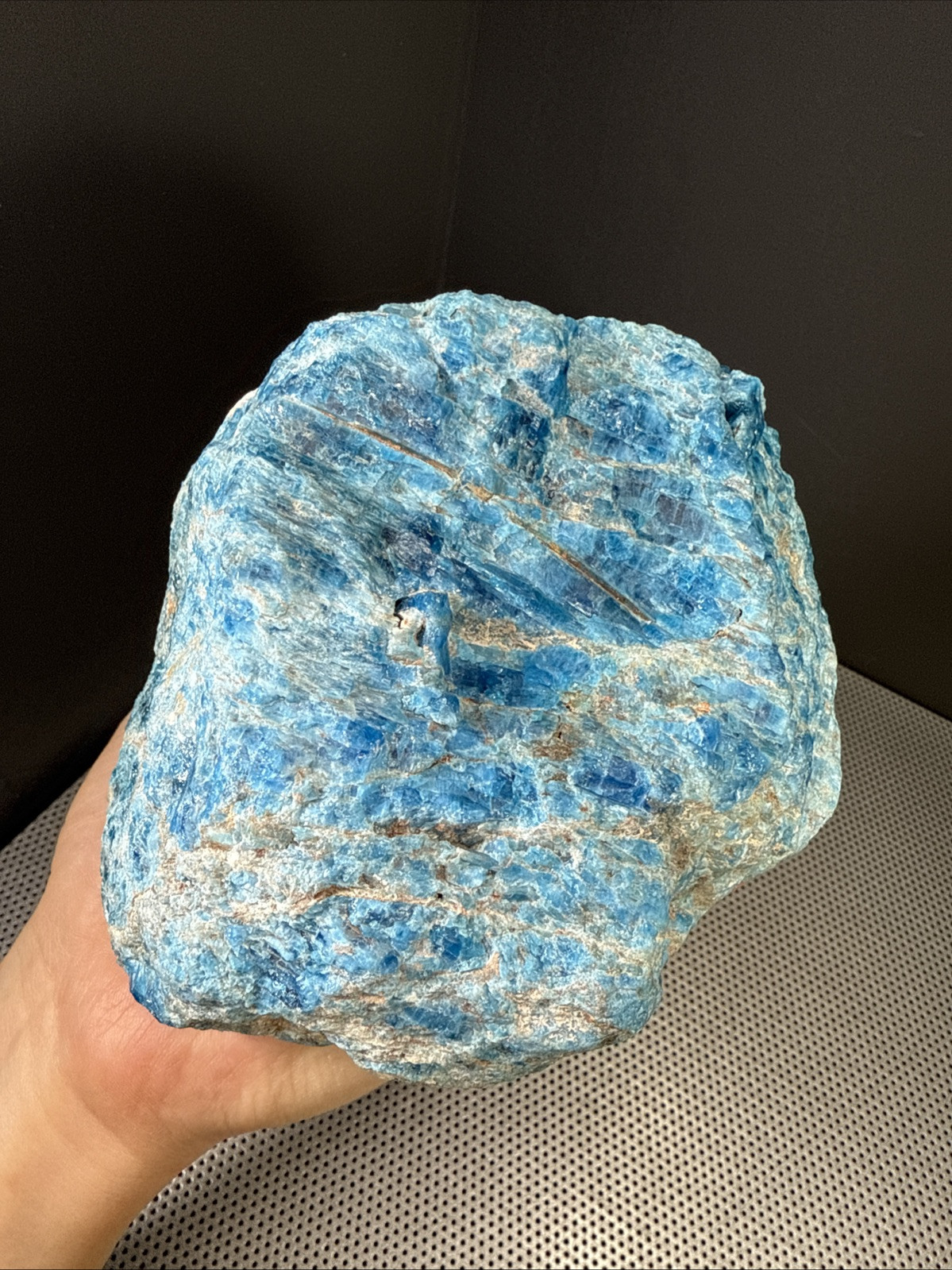 6 lb 11.1 oz. Large 3036 Grams Natural Blue Apatite Rough Stone Crystal Mineral 6 lb 11.1 oz. Large 3036 Grams Natural Blue Apatite Rough Stone Crystal Mineral