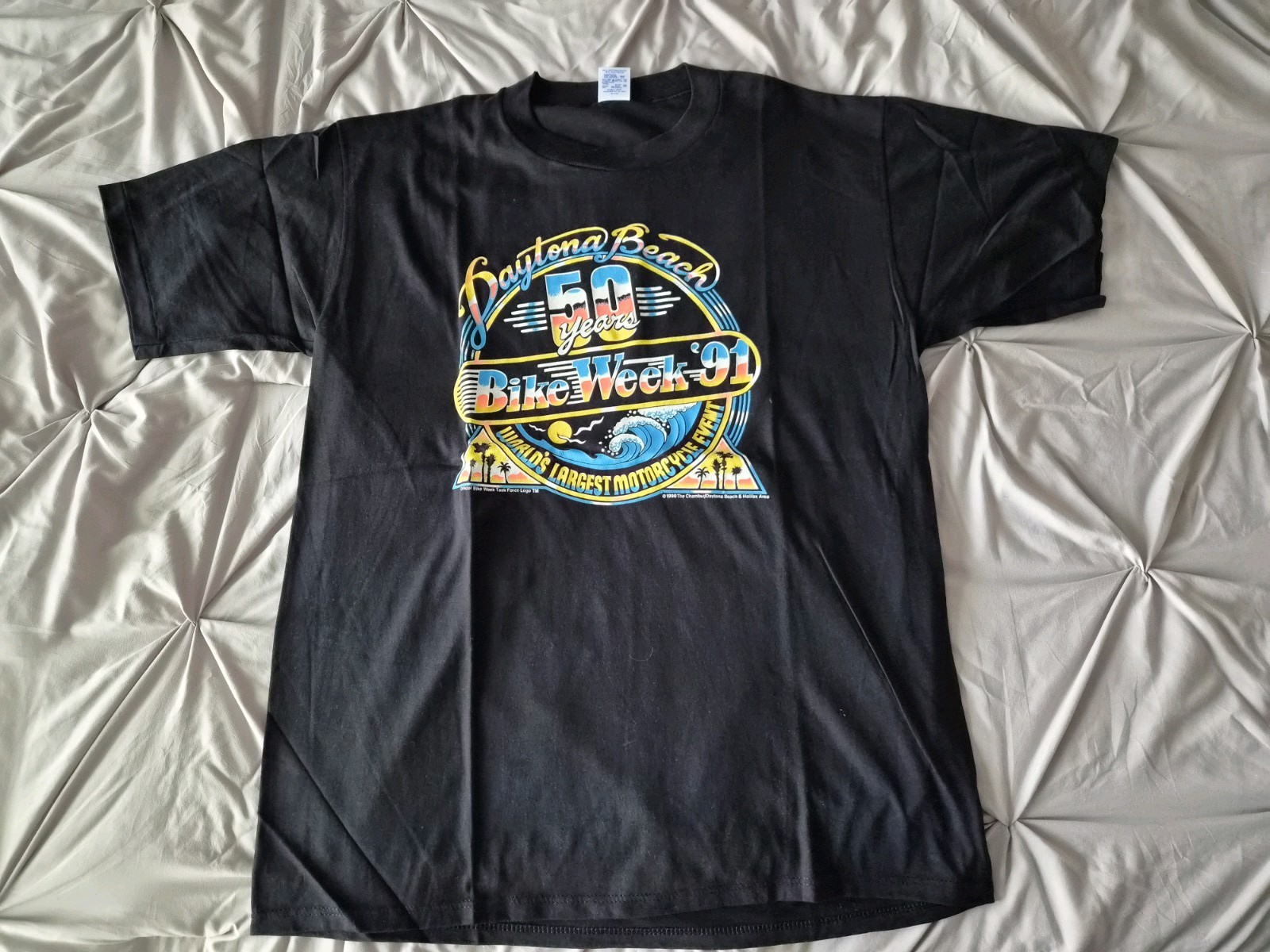Vintage 1991 Daytona Bike Week 50 Years T-Shirt XL JERZEES USA NOS
