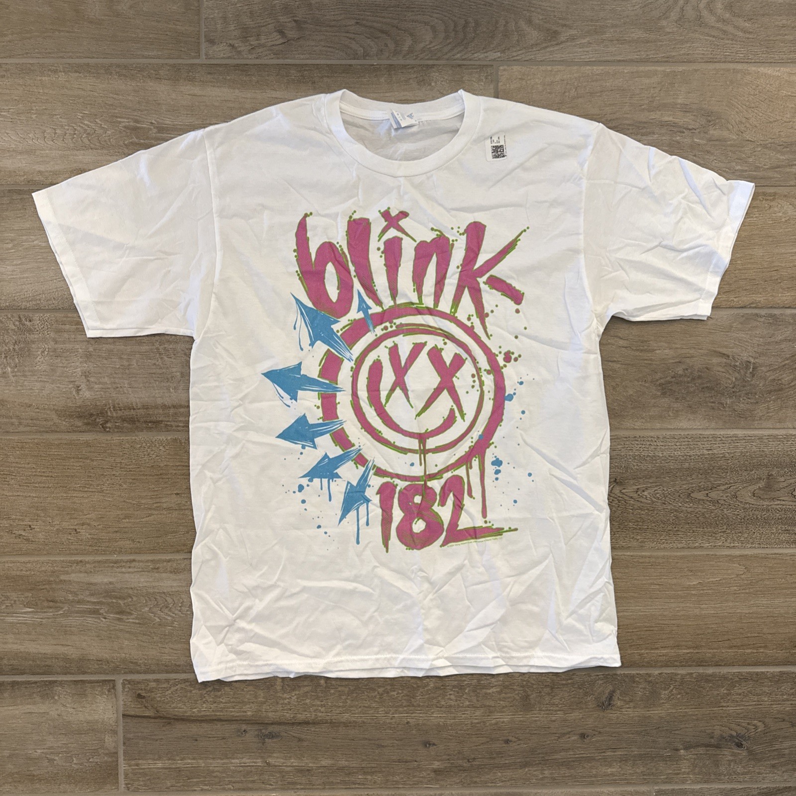 Blink 182 Men\'s Size Large White Short Sleeve T-shirt ~ Graphic Tee