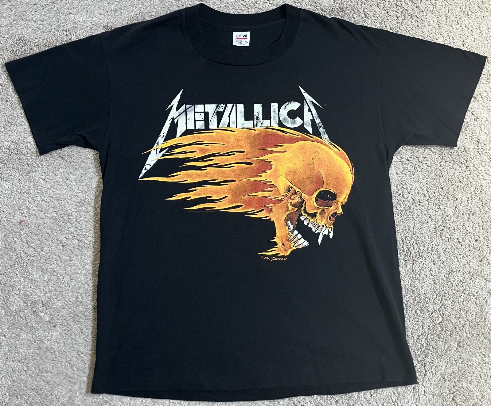 Authentic Metallica Vintage TShirt Pushead Flaming Skull \'94 Summer Sh*t Tour XL Authentic Metallica Vintage TShirt Pushead Flaming Skull \'94 Summer Sh*t Tour XL