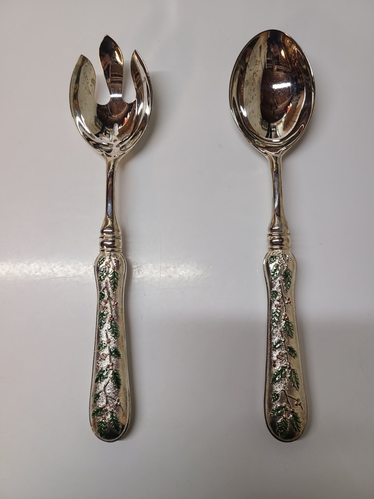 Vintage Godinger Christmas Silverplate & Rhinestone Serving Set Vintage Godinger Christmas Silverplate & Rhinestone Serving Set