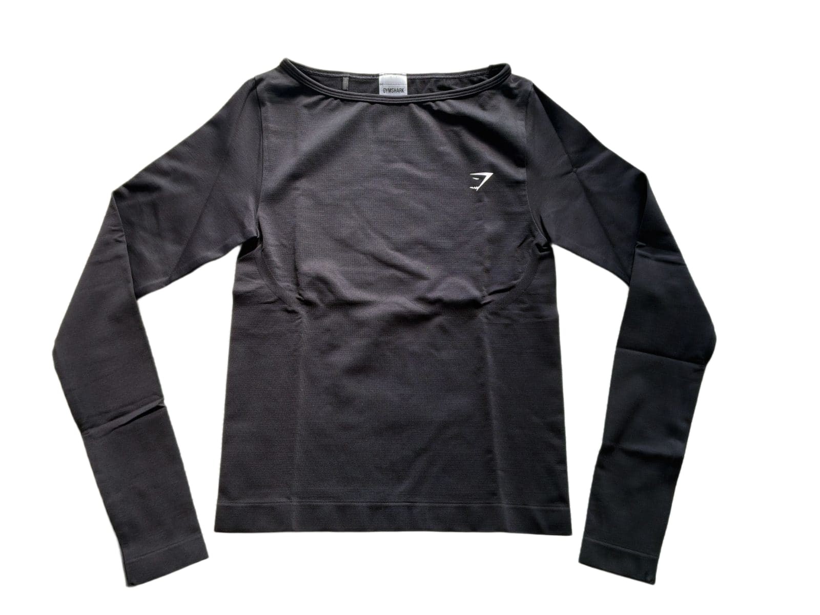 Gymshark Everyday Seamless Wide Neck Long Sleeve Top Women\'s S Black NWT Gymshark Everyday Seamless Wide Neck Long Sleeve Top Women\'s S Black NWT