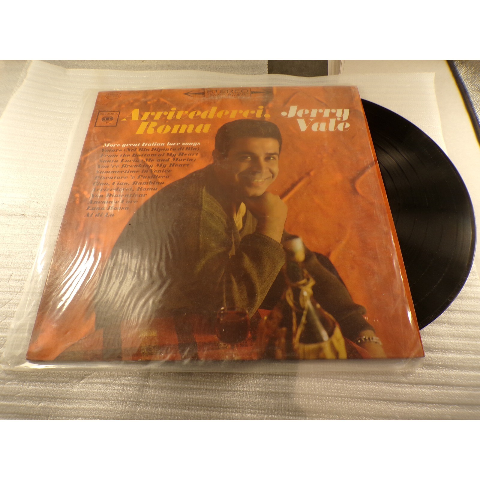 Jerry Vale Arrivederci Roma Vinyl LP Columbia CS 8597 Italian Love Songs 1962