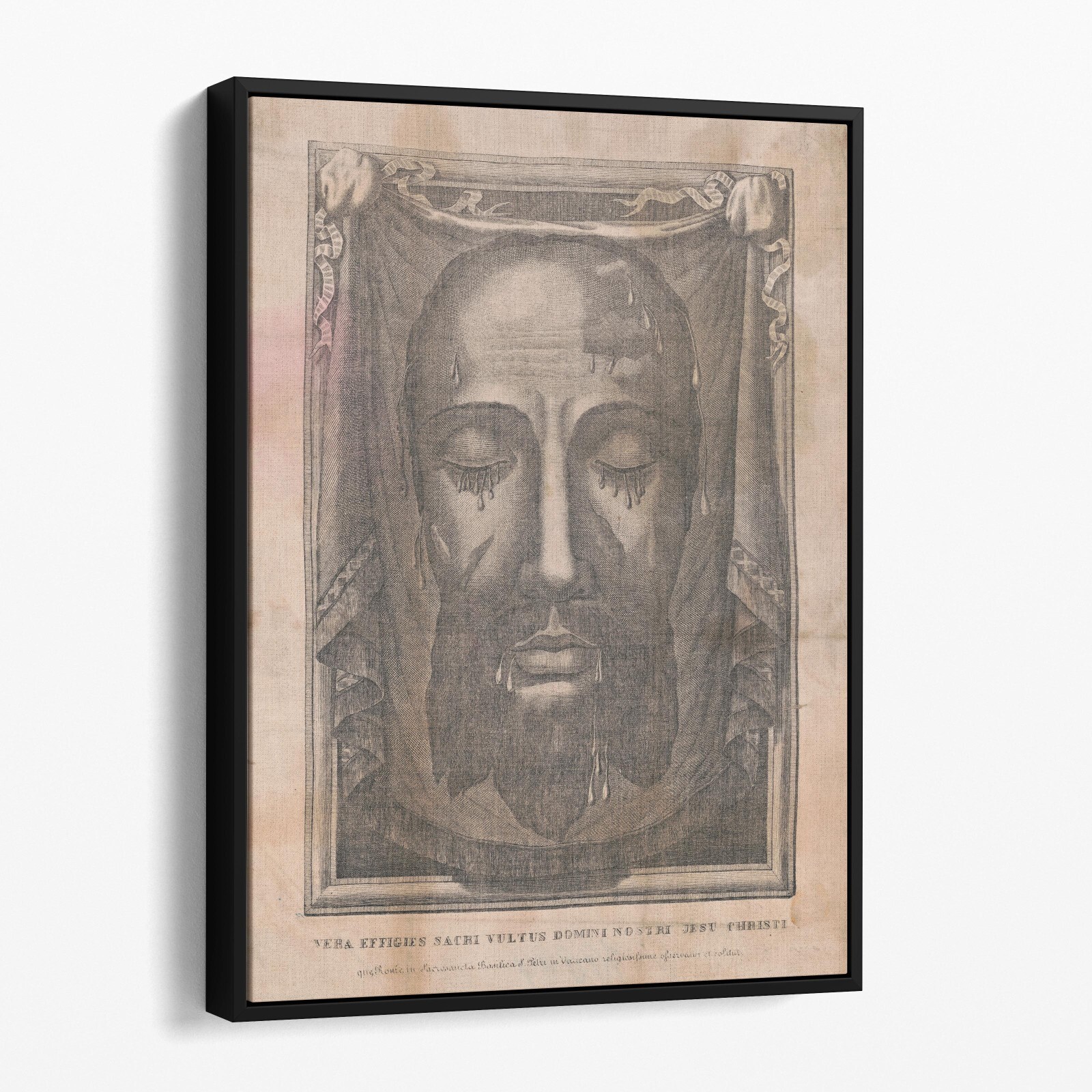 Holy Face of Jesus Christ Relic from Pope St Pius Canvas Wall Art Print