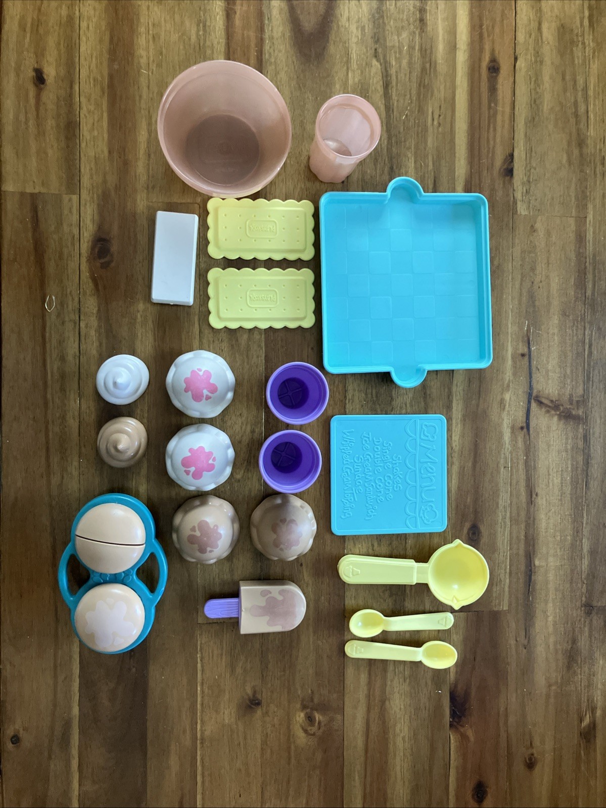 Vintage 1990s Playskool Partial Magic Ice Cream Set w/ Muffin Bake Set