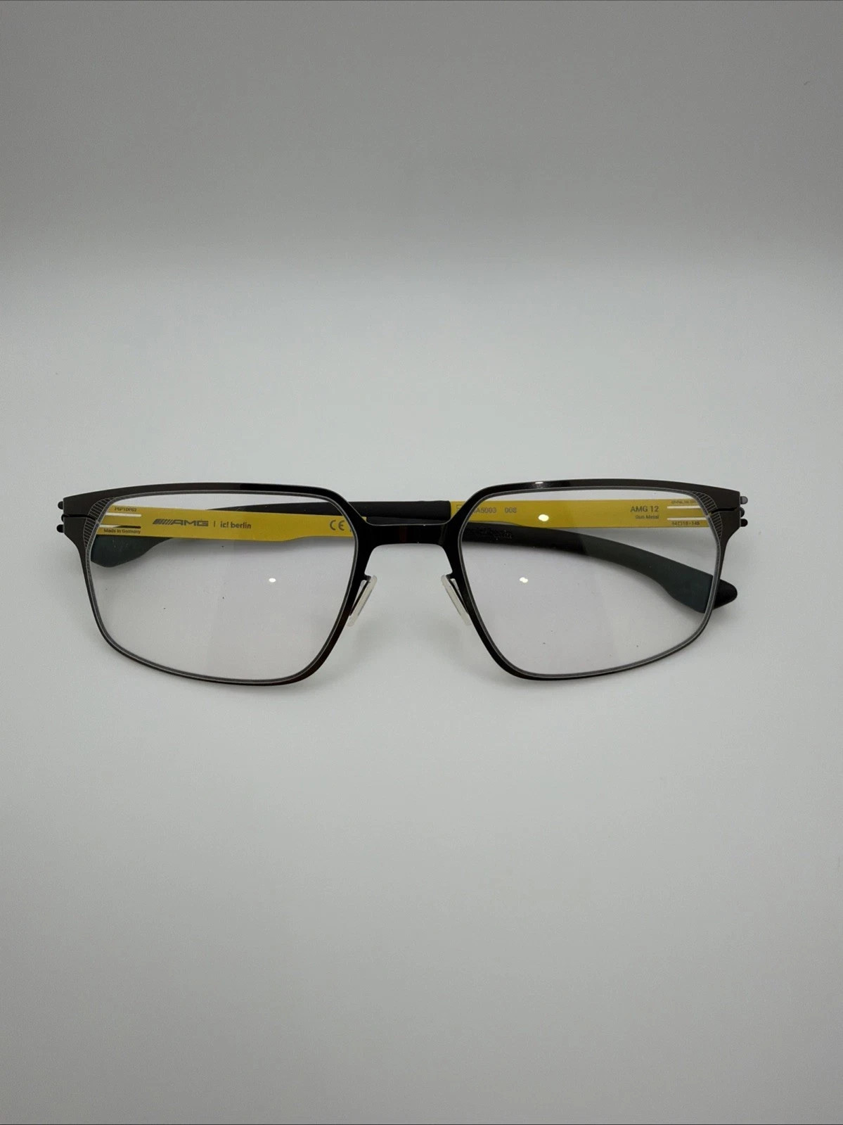 IC BERLIN AMG Eye Glasses Gun Metal Yellow New Authentic *NO BOX* IA5003 54008