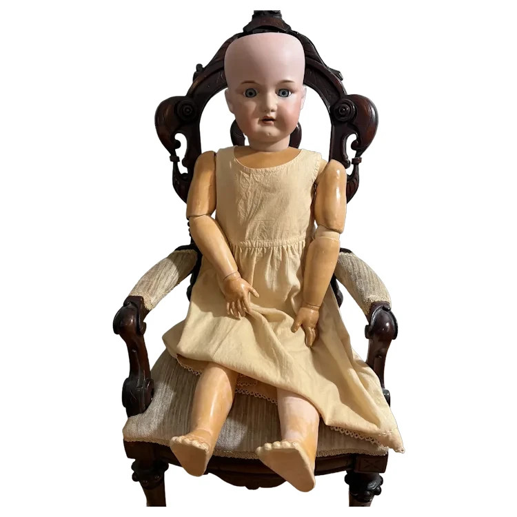 Antique German Armand Marseille Bisque Head Doll 32 Antique German Armand Marseille Bisque Head Doll 32