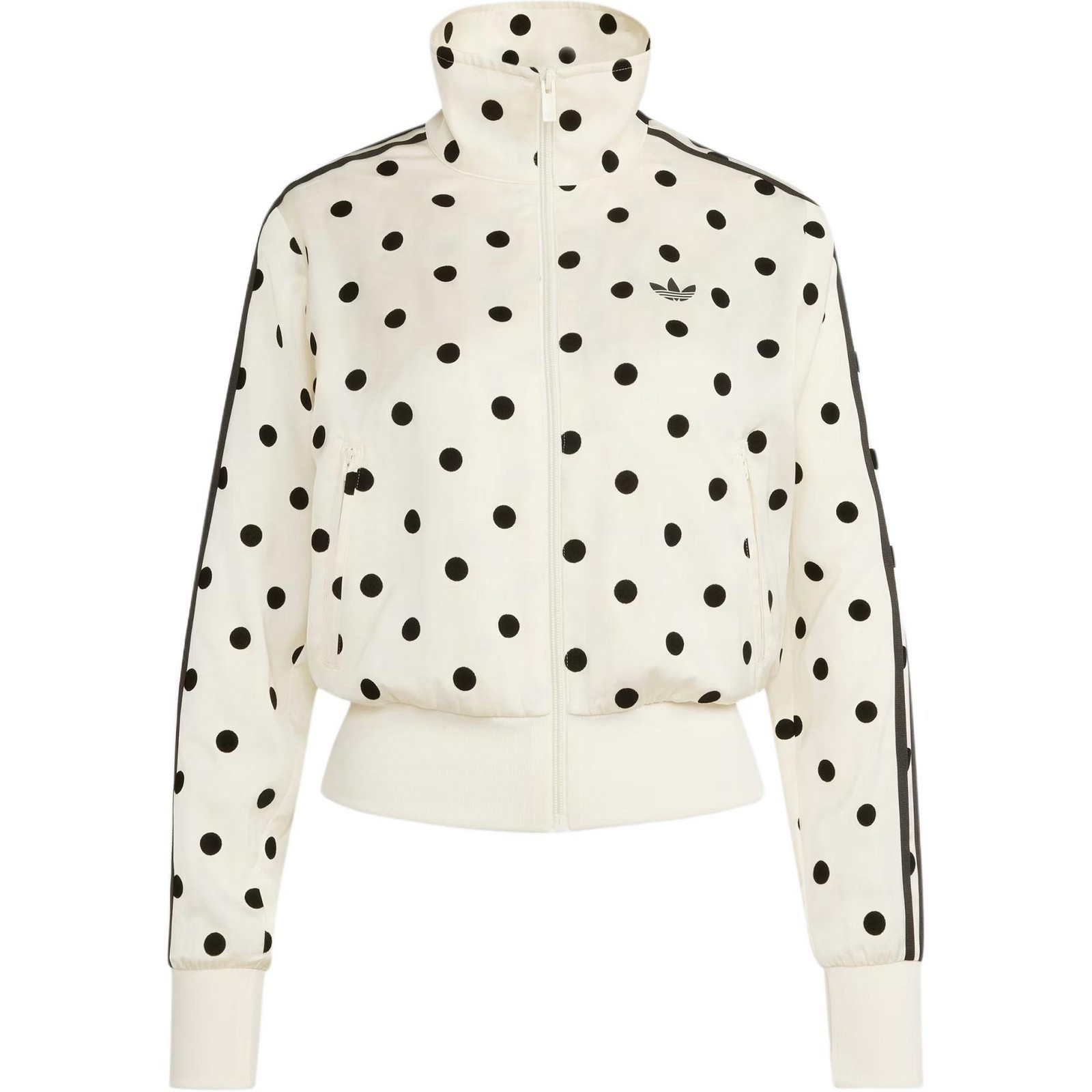 adidas Originals Satin Polka Dots TT Track Top White KV1165 Womens Asia Fit