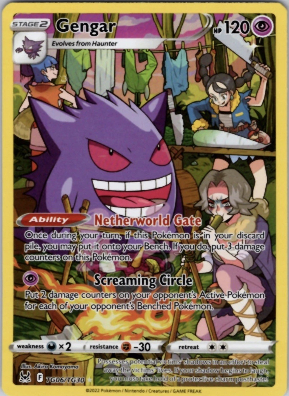 Gengar Holo Ultra Rare SWSH11: Lost Origin Trainer Gallery TG06/TG30 LP Gengar Holo Ultra Rare SWSH11: Lost Origin Trainer Gallery TG06/TG30 LP