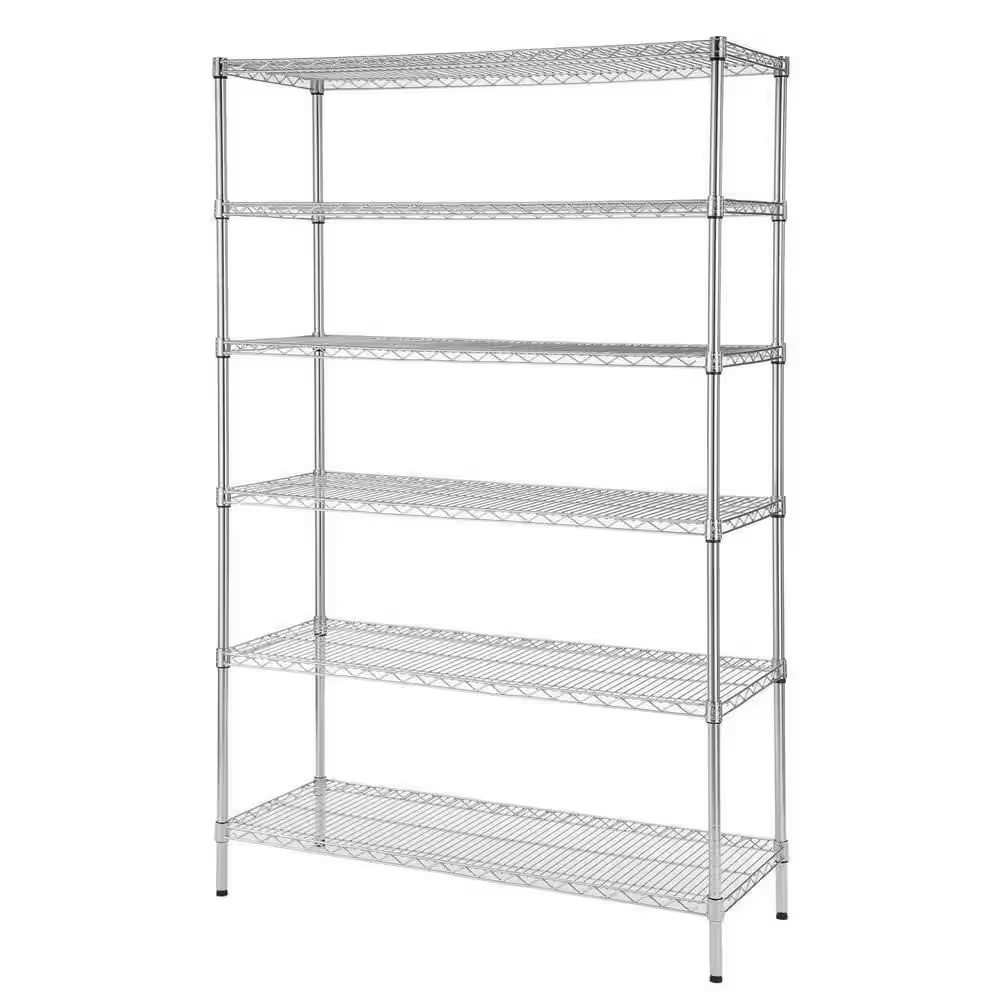 HDX 6-Tier Commercial Grade Heavy Duty Steel Wire Shelving 48 in x 72 in  x 18in