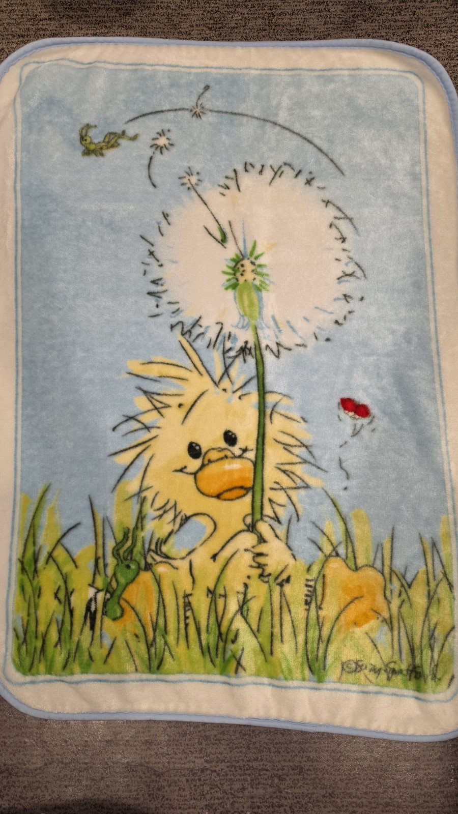 Vintage Little Suzy’s Zoo Baby Blanket Witzy Duck Dandelion Plush Acrylic Vintage Little Suzy’s Zoo Baby Blanket Witzy Duck Dandelion Plush Acrylic
