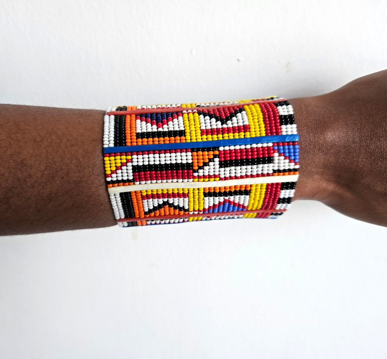 Handmade Maasai Beaded Cuff Bracelet | African Tribal Jewelry |Colorful Bracelet
