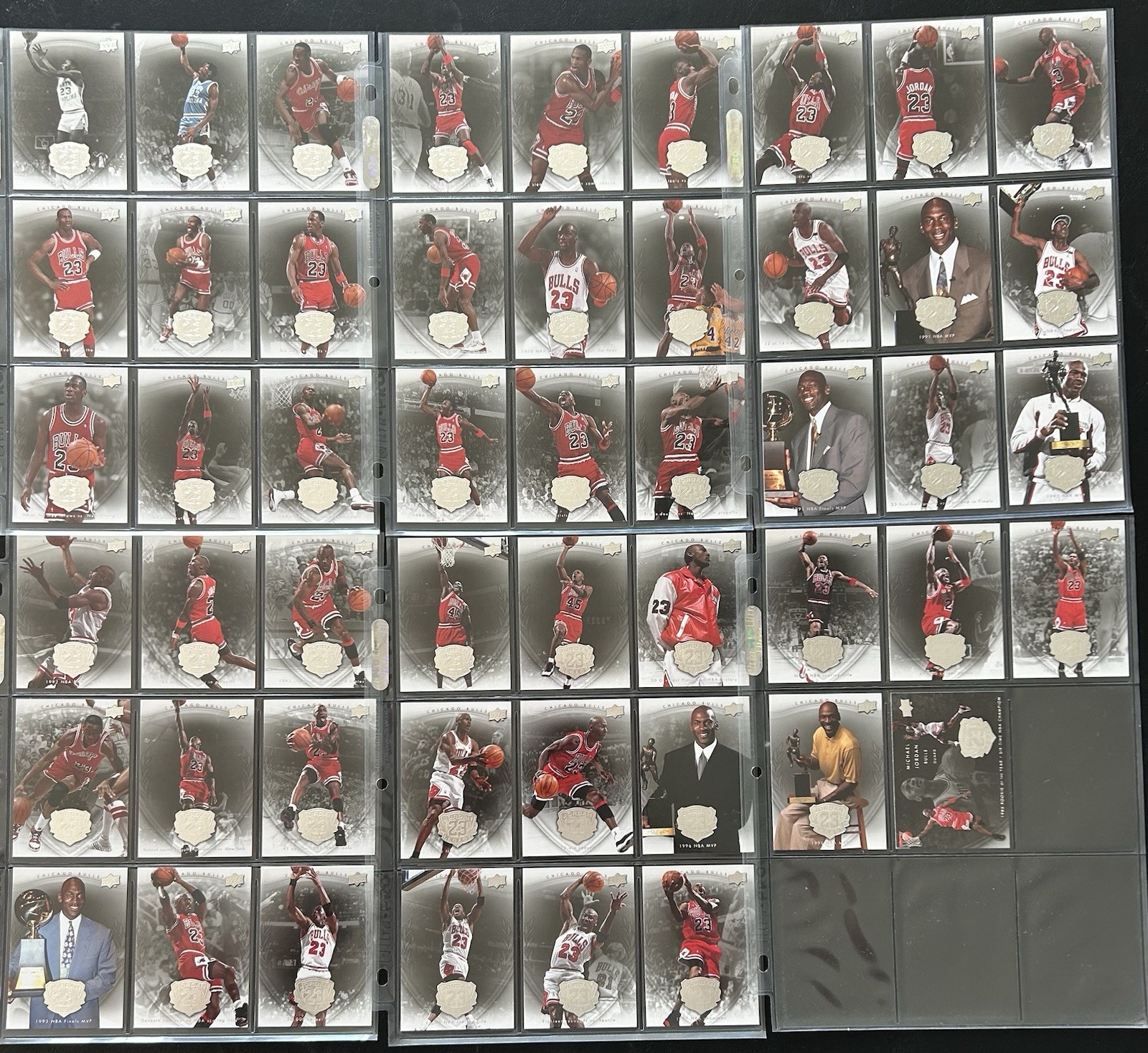 2009-10 Upper Deck Michael Jordan Legacy Silver Complete Set Of 50 Cards NM-MT 2009-10 Upper Deck Michael Jordan Legacy Silver Complete Set Of 50 Cards NM-MT