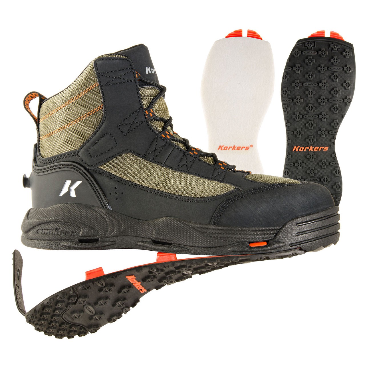 Korkers Greenback Wading Boots Felt Sole - New