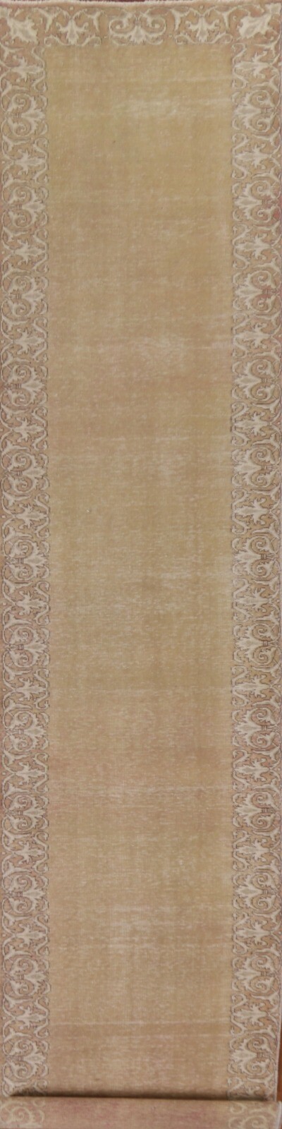 Vintage Bordered Traditional 14 ft. Long Runner Rug 3x14 Wool Hand-knotted Vintage Bordered Traditional 14 ft. Long Runner Rug 3x14 Wool Hand-knotted