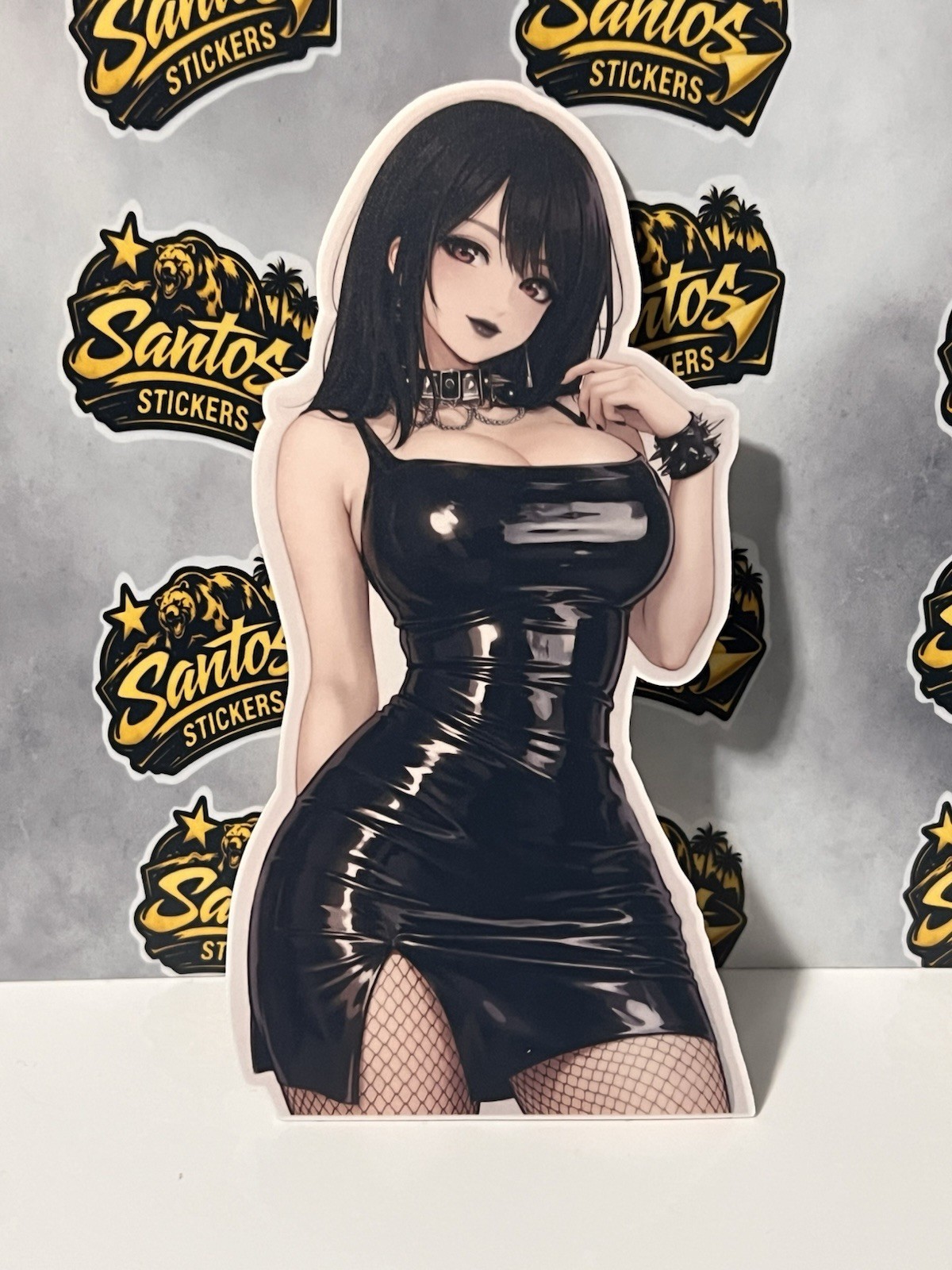 Anime goth girl Sticker , goth girl , 5x2.5 Anime goth girl Sticker , goth girl , 5x2.5