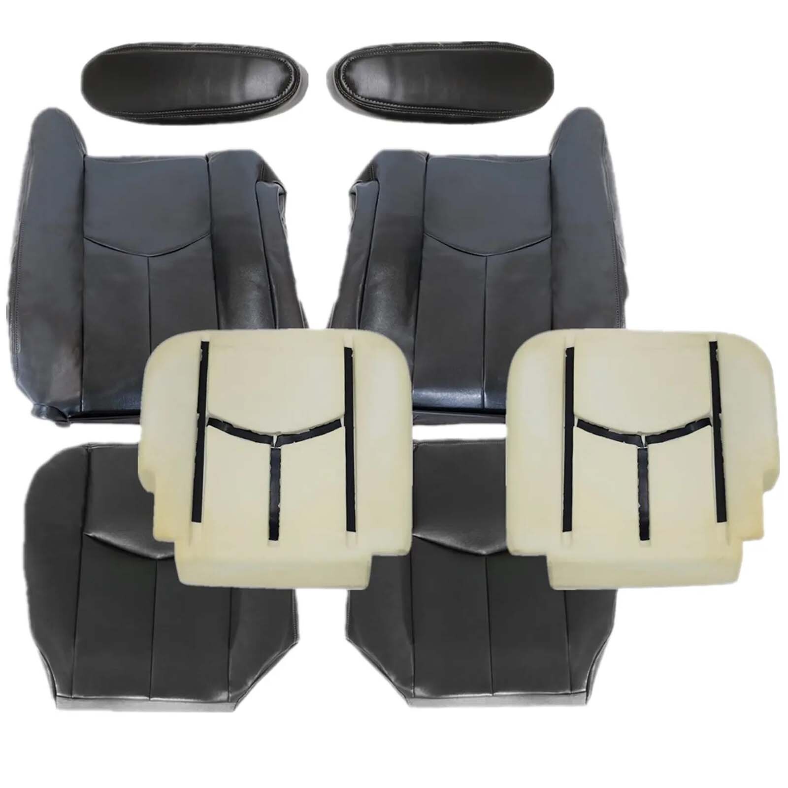 For 2003-2006 Chevy Silverado 1500 2500 Front Leather Seat Cover & Foam Cushion