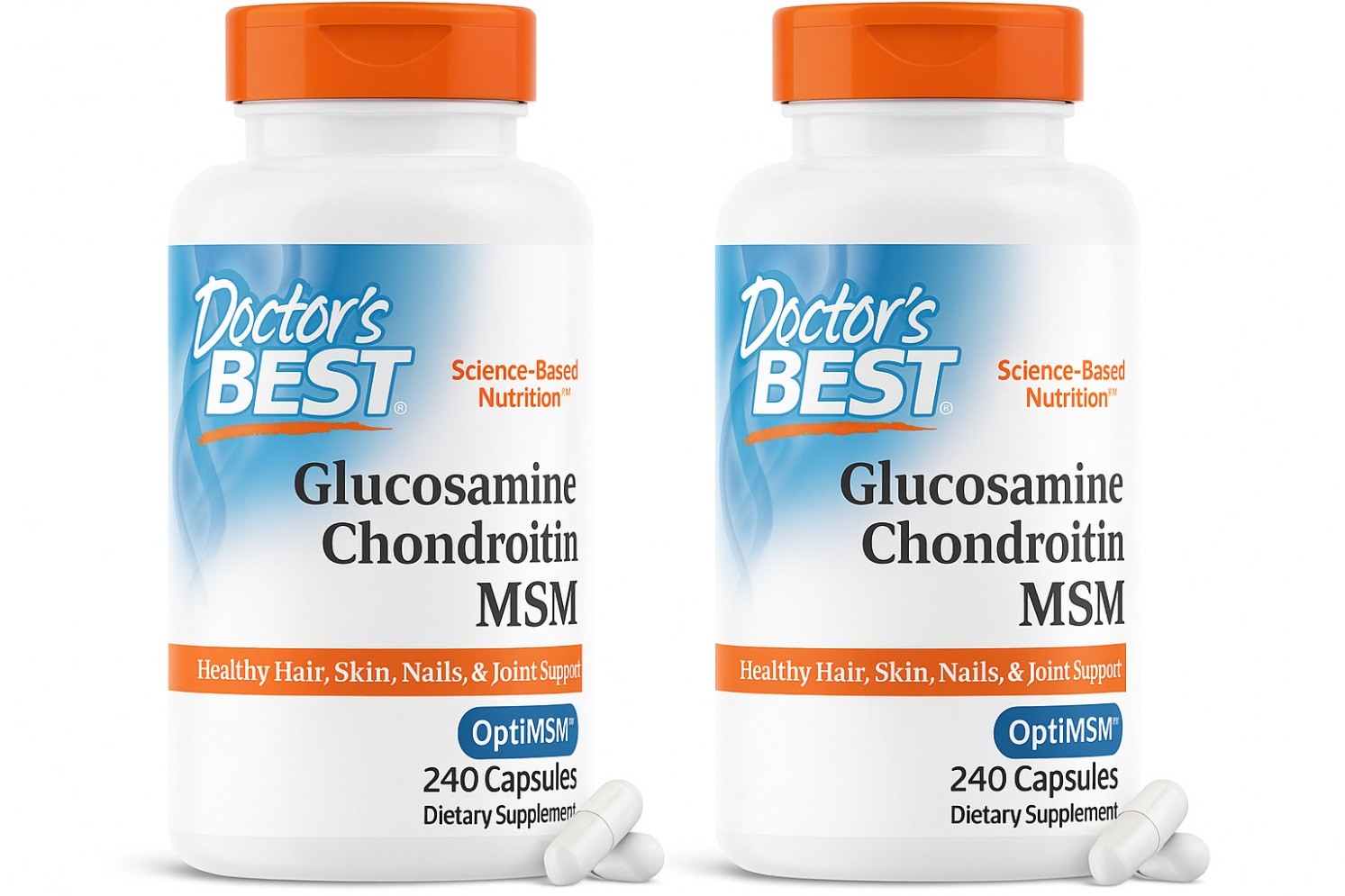 Doctor's Best Glucosamine Chondroitin Joint Health Supplement MSM 240 Capsules