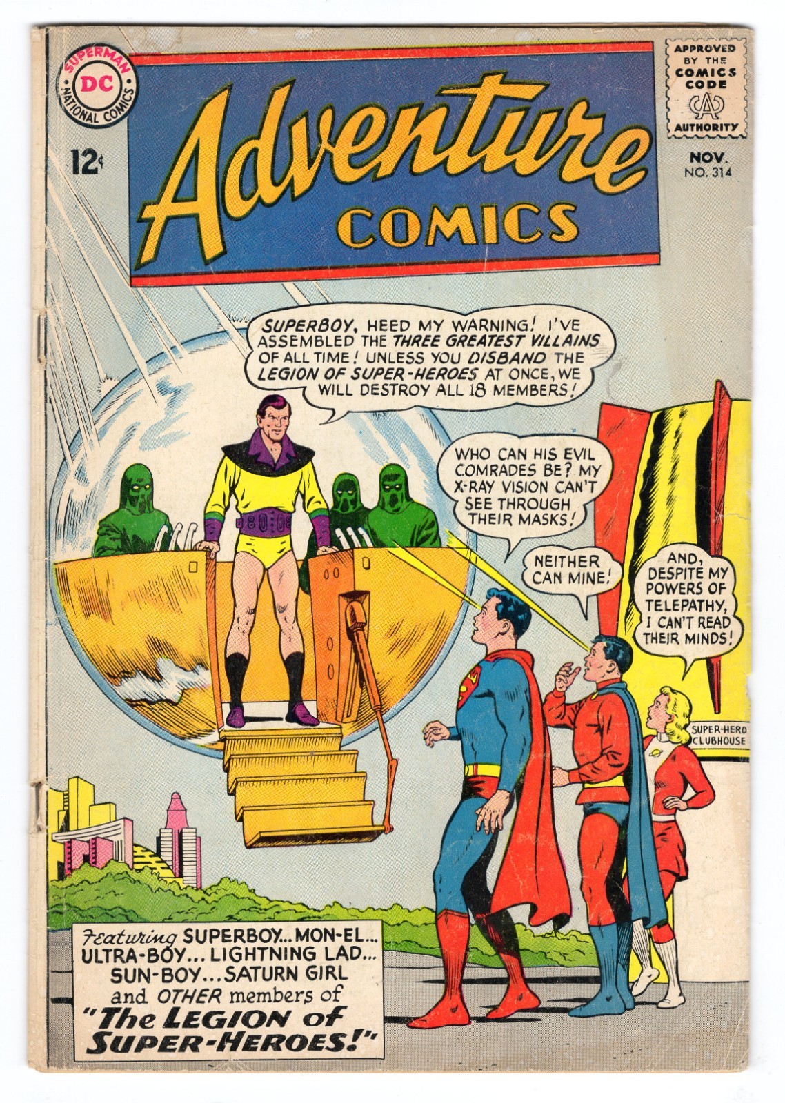 Adventure Comics 314 1963 DC Comics VG- 3.5 Superboy Brainiac 5 Mon-El Sun Boy