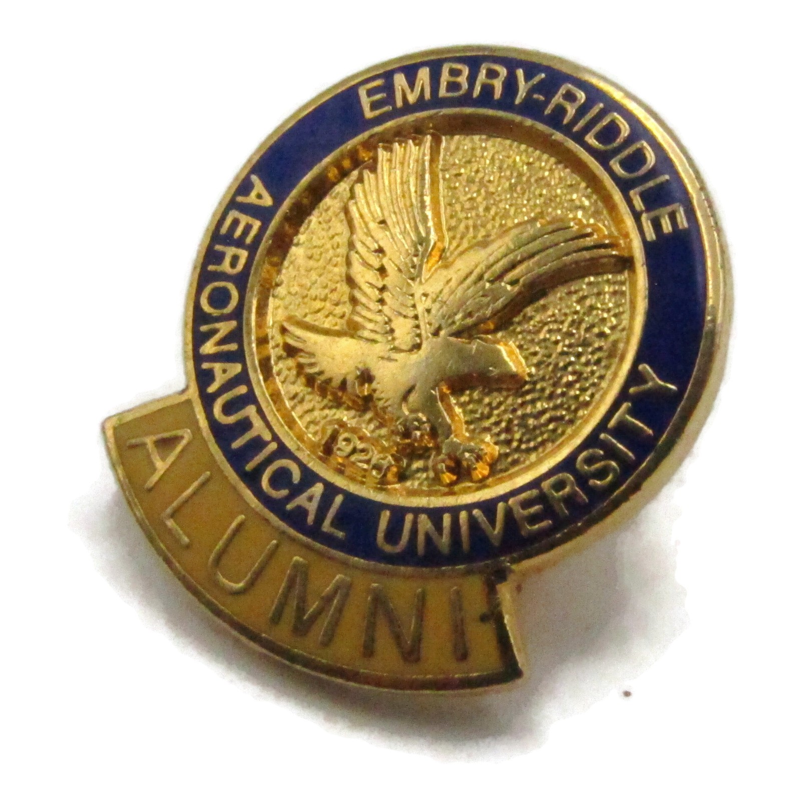 Vintage Embry-Riddle Aeronautical University Alumni Gold Tone Enamel Pin