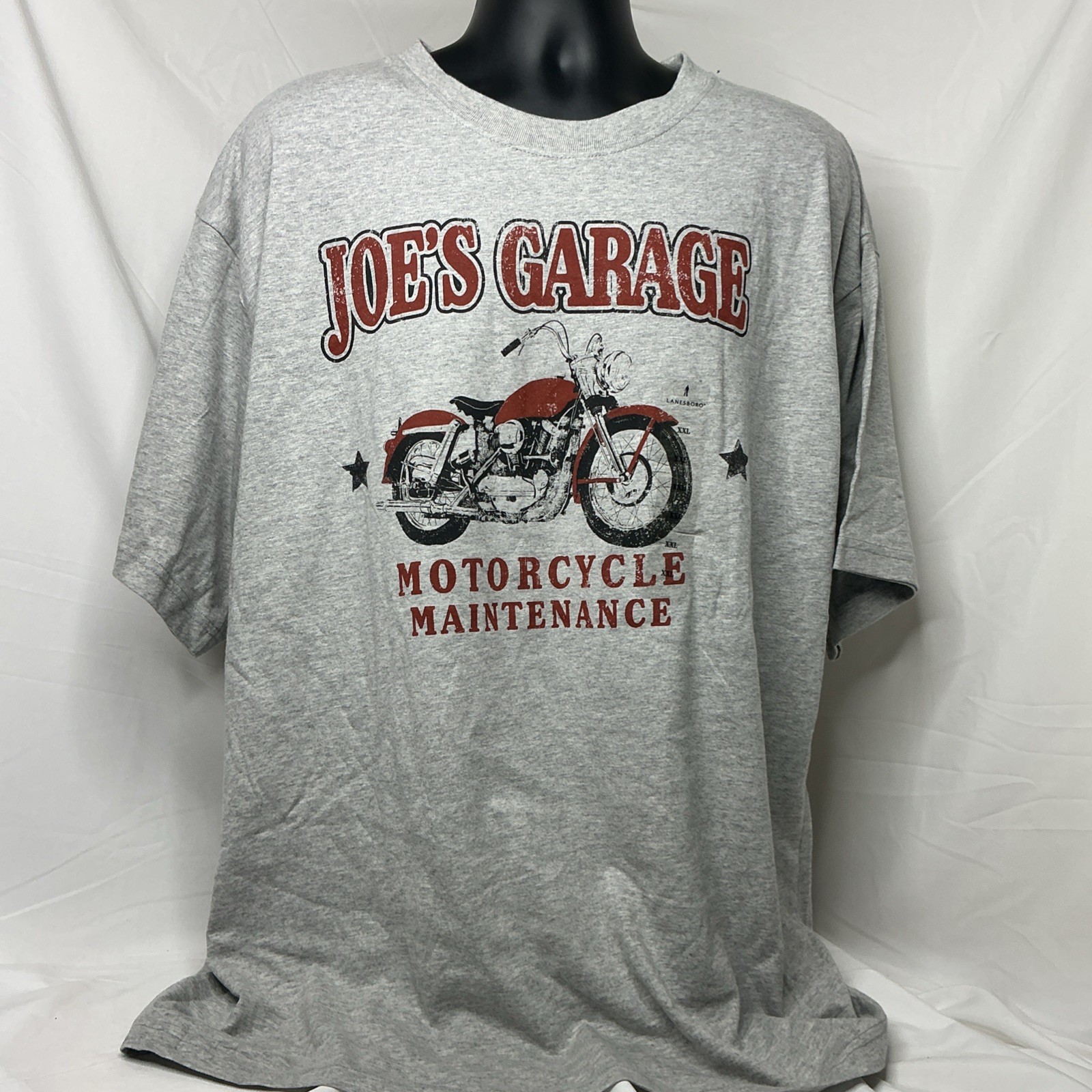 Joe\'s Garage, Motorcycle Maintenance, gray, Lanesboro, 2XL, T-shirt, New w tags Joe\'s Garage, Motorcycle Maintenance, gray, Lanesboro, 2XL, T-shirt, New w tags