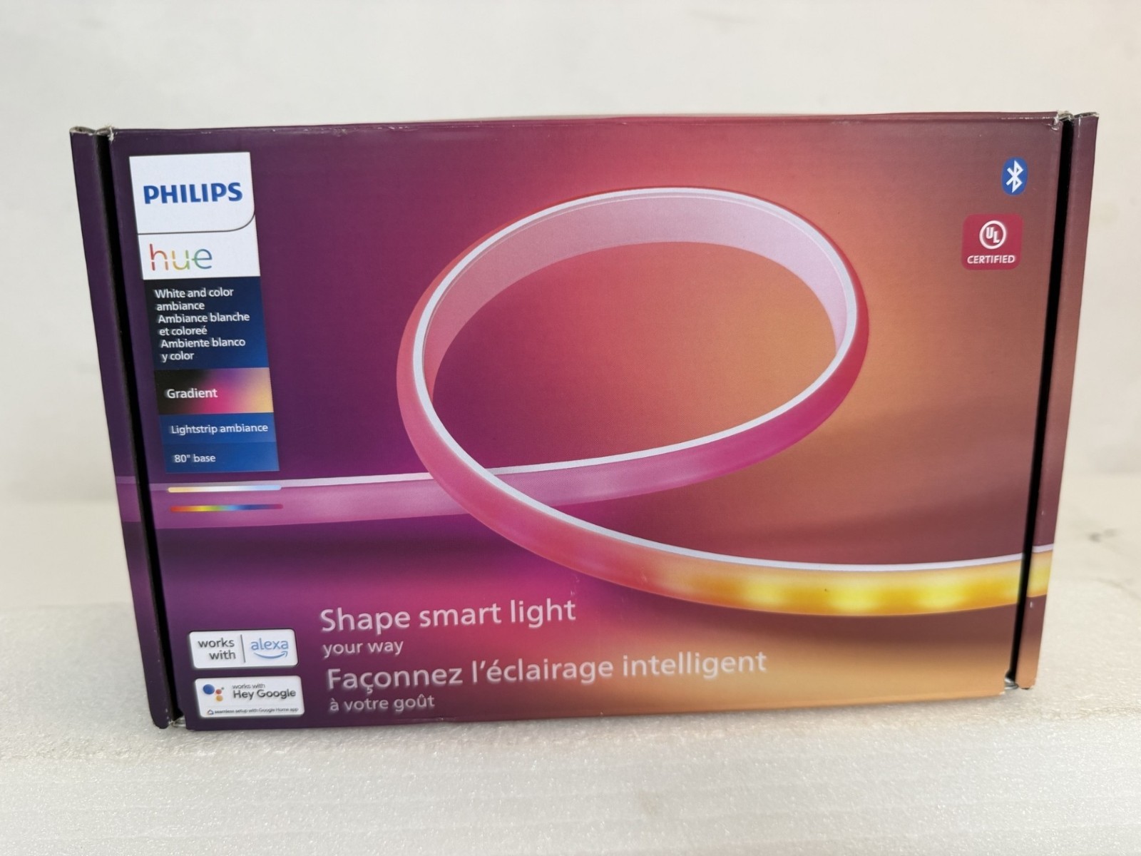 Used -Philips Hue Bluetooth Smart Lightstrip 2m/6ft 80