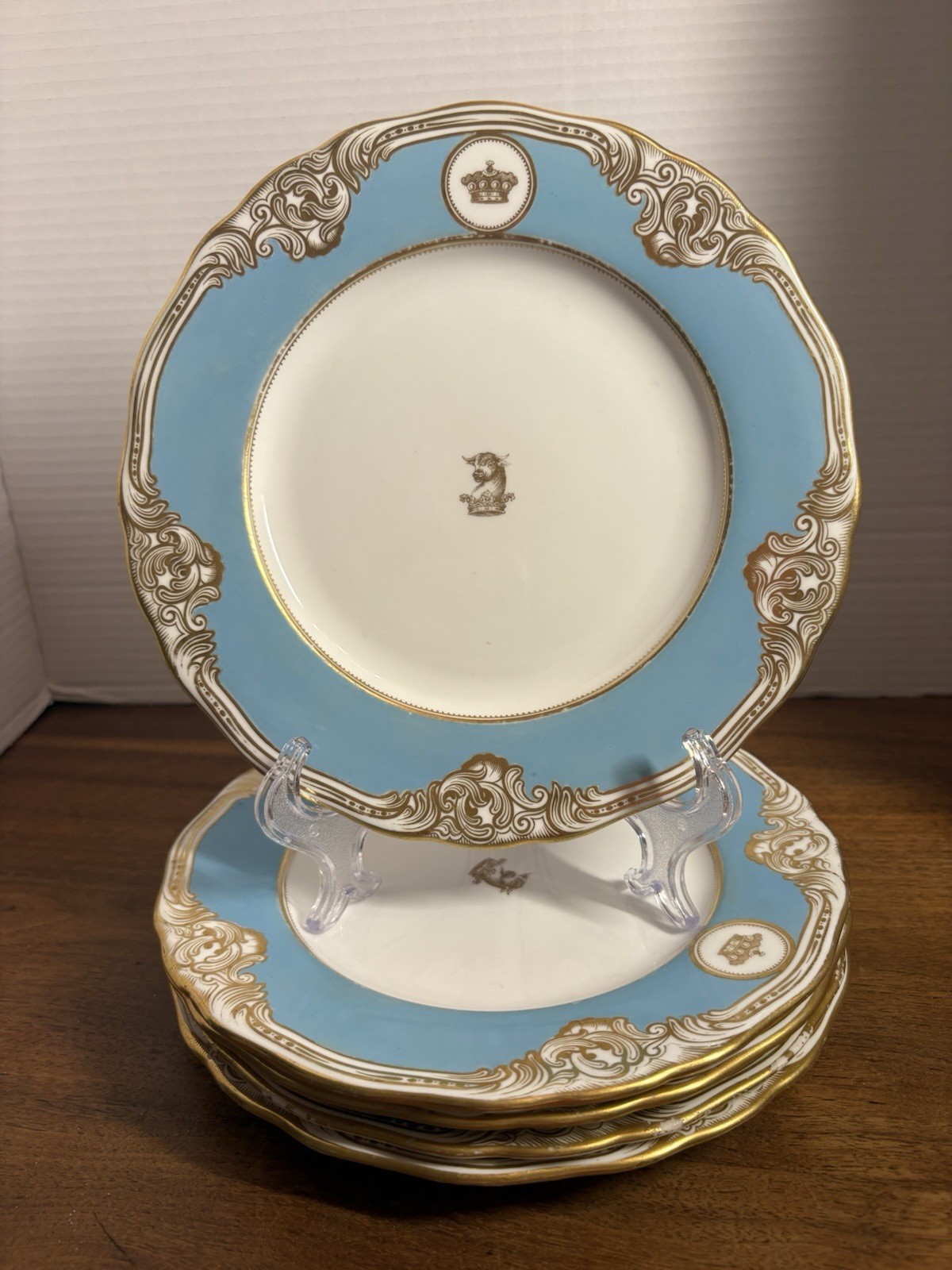 Antique 19th Century Celestial Blue / Gold (5) Luncheon Plates Kerr&Sons Dublin Antique 19th Century Celestial Blue / Gold (5) Luncheon Plates Kerr&Sons Dublin