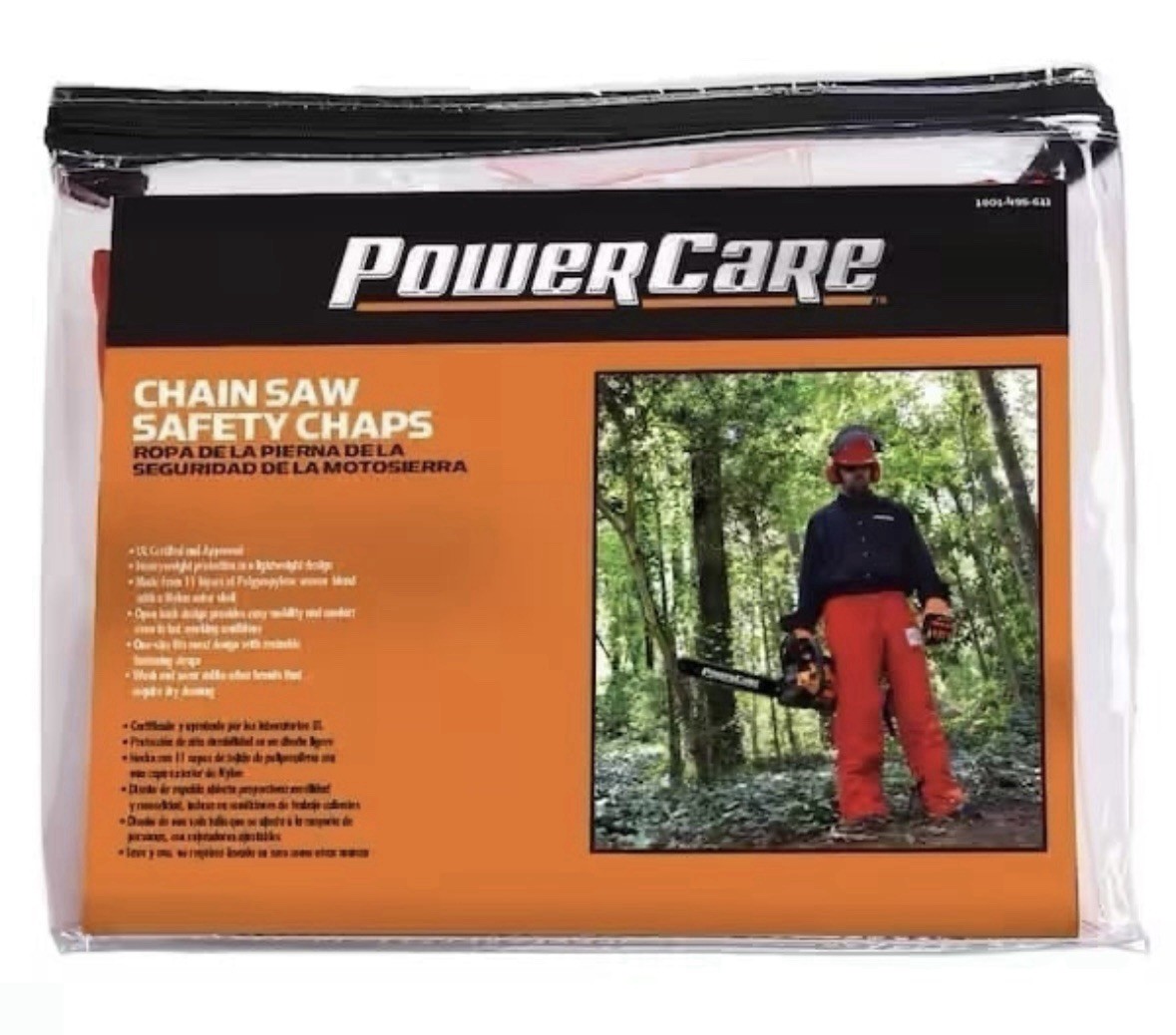 Power Care Chainsaw Safety Chaps-(See Description)