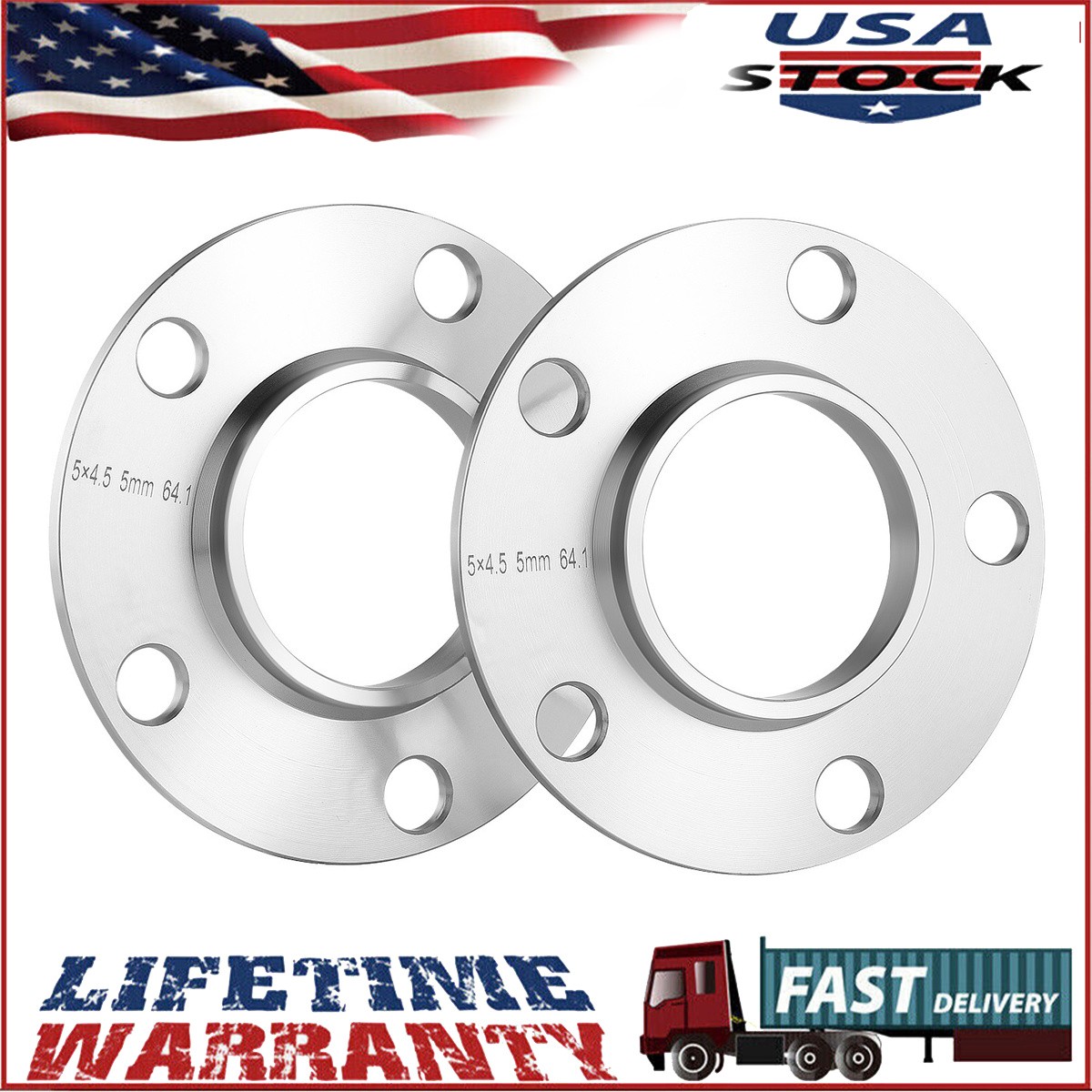2pc 5mm Hubcentric Wheel Spacers | 5x114.3 5x4.5