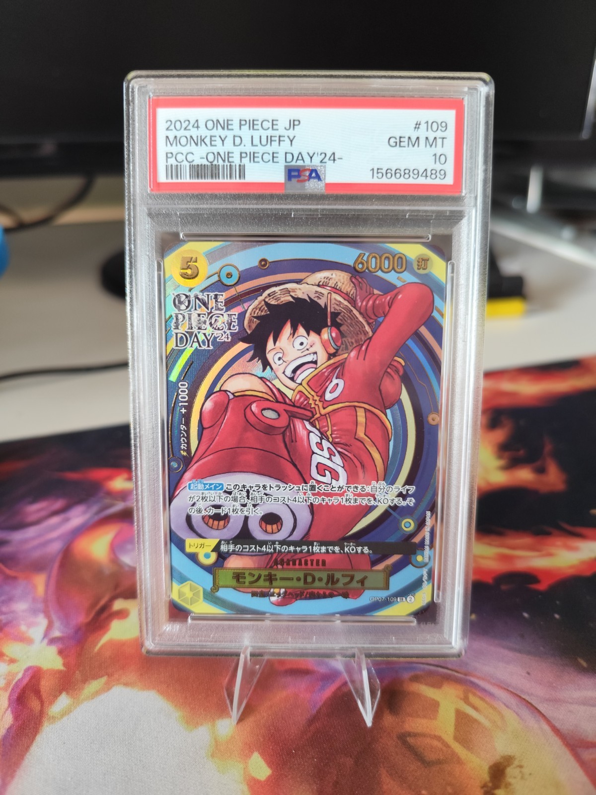 One Piece Card Game PSA 10 Monkey D. Luffy Promo #109 JP DAY'24
