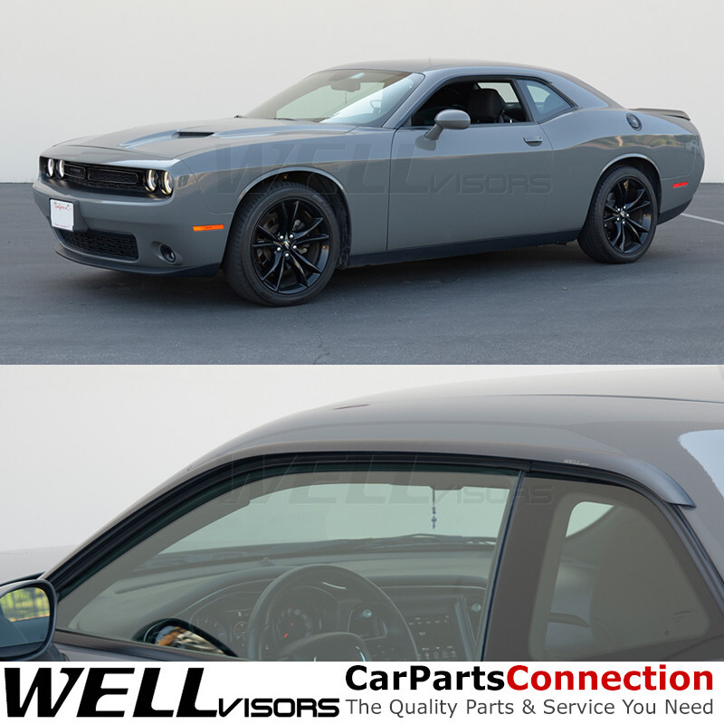 WELLvisors For 2008-2022 Dodge Challenger Window Visors Premium Rain Guards WELLvisors For 2008-2022 Dodge Challenger Window Visors Premium Rain Guards
