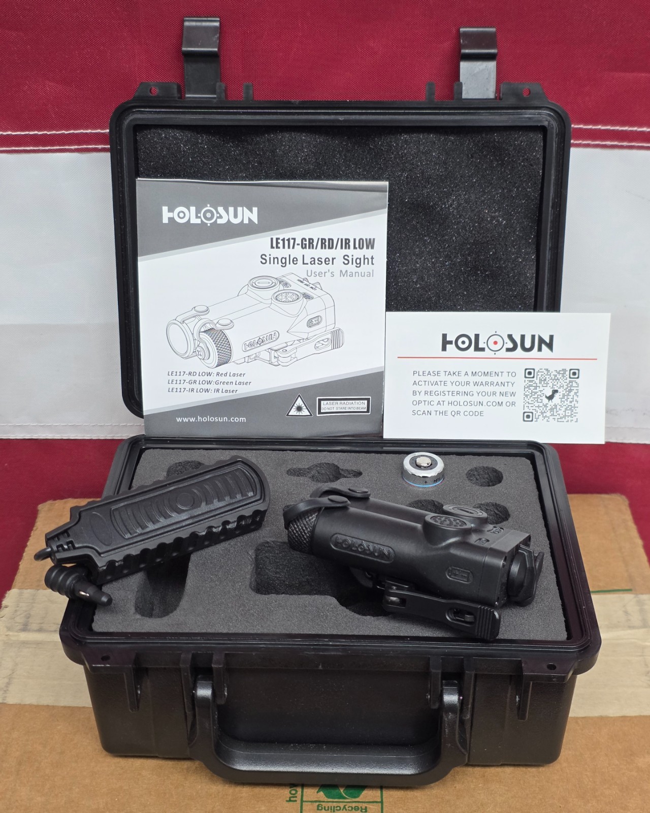 Holosun #LE117-GR LOW Elite Collimated Green Laser Sight/Picatinny-Style Mount