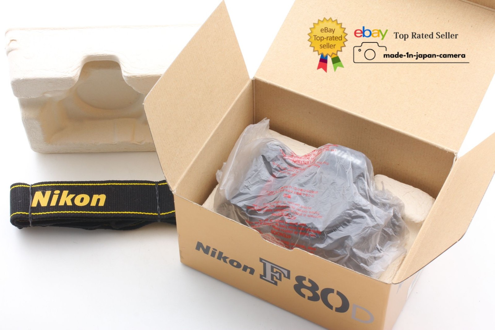 No Sticky*Top MINT in Box* Nikon F80D F80 D SLR 35mm Film Camera Body From JAPAN