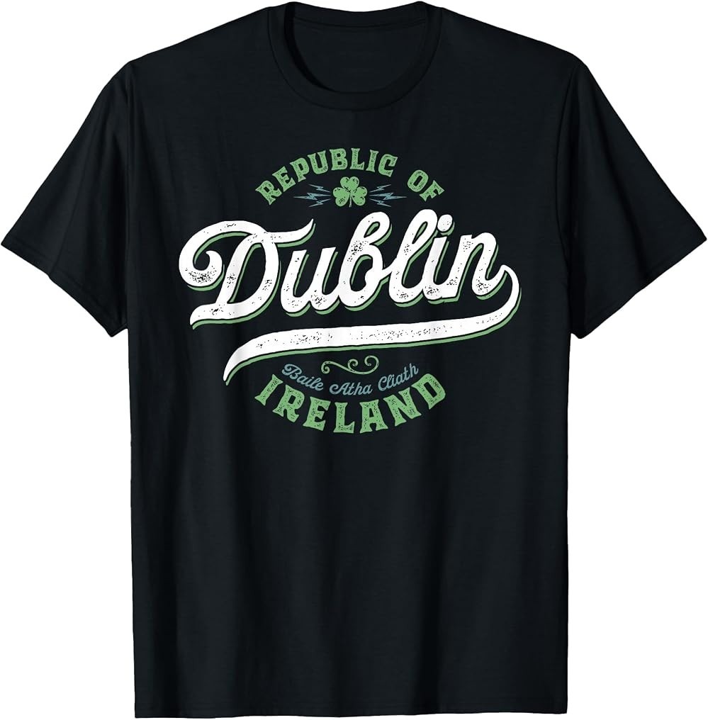 Ireland Eire Vintage Irish Capital Dublin Present Fan Unisex T-Shirt